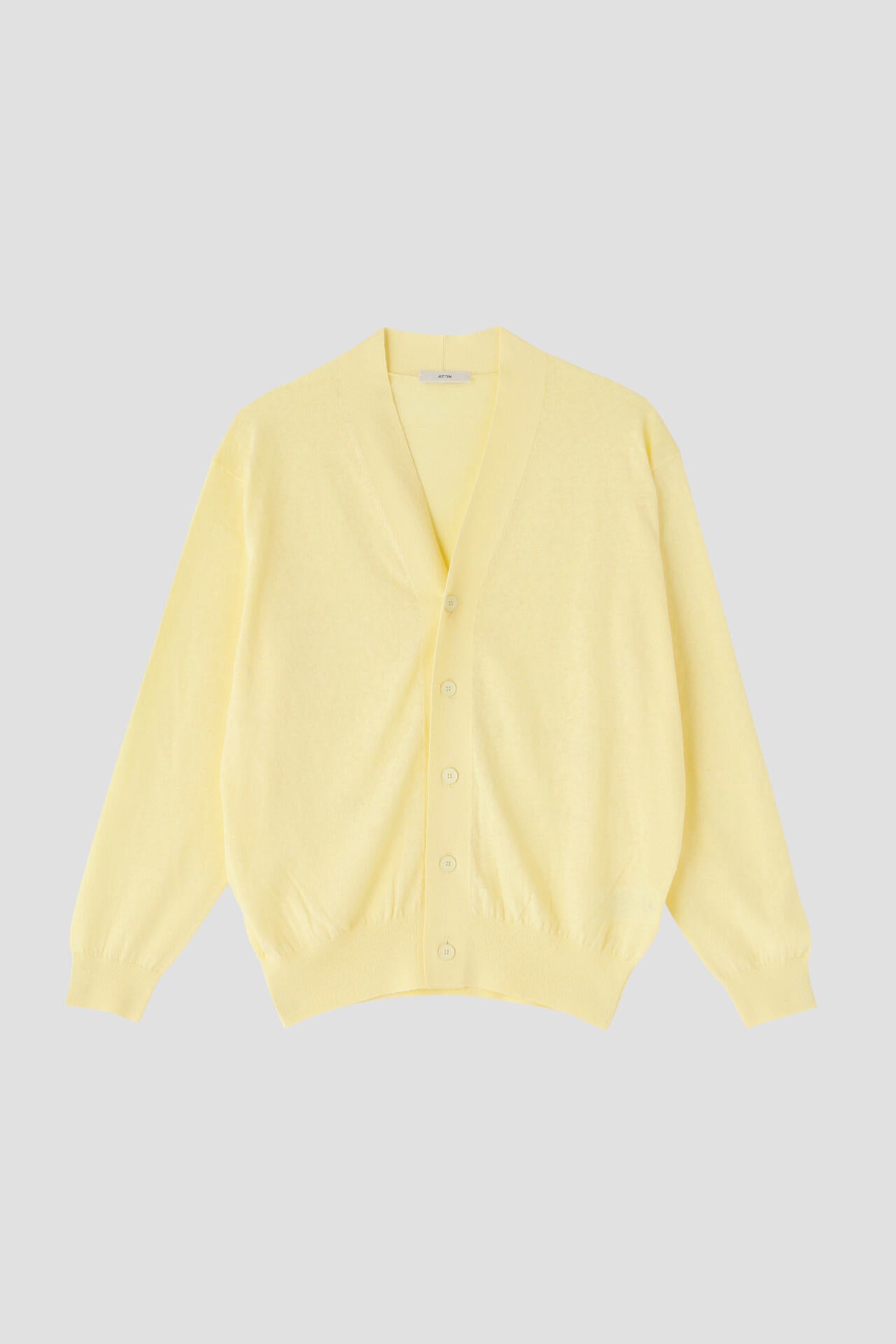 ATON / RECYCLED FRESCA V-NECK CARDIGAN