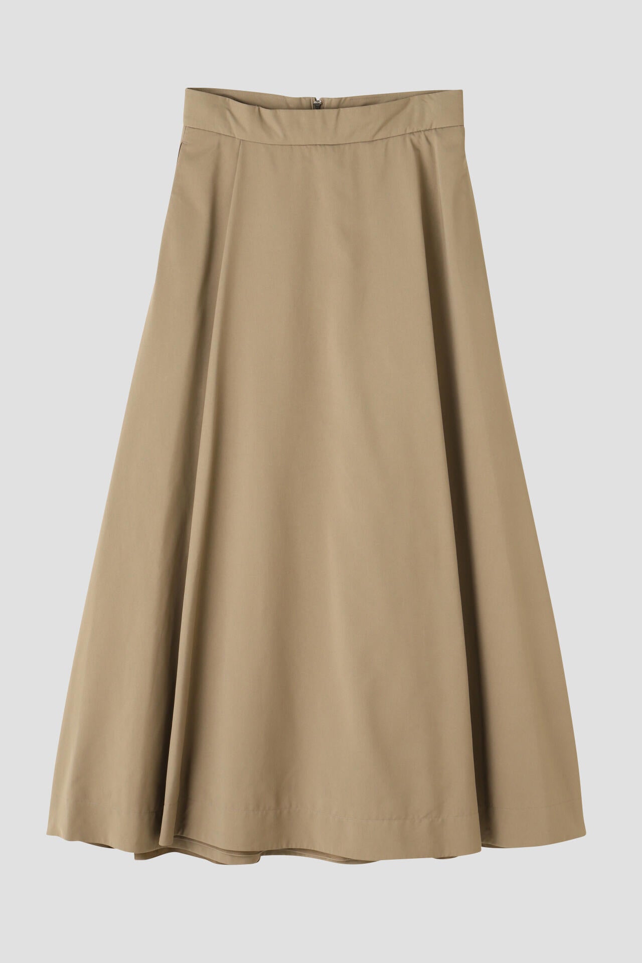 ATON / VINTAGE NYLON TWILL FLARED SKIRT