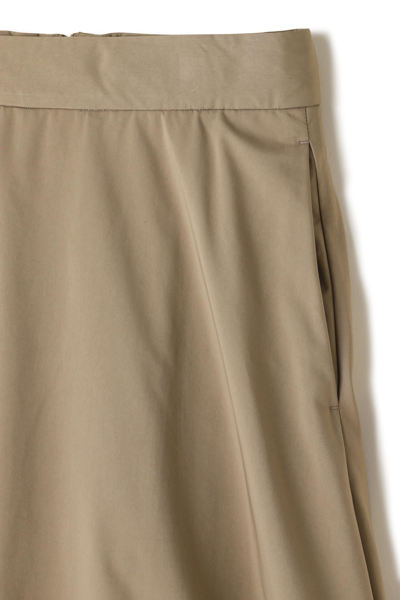 ATON / VINTAGE NYLON TWILL FLARED SKIRT