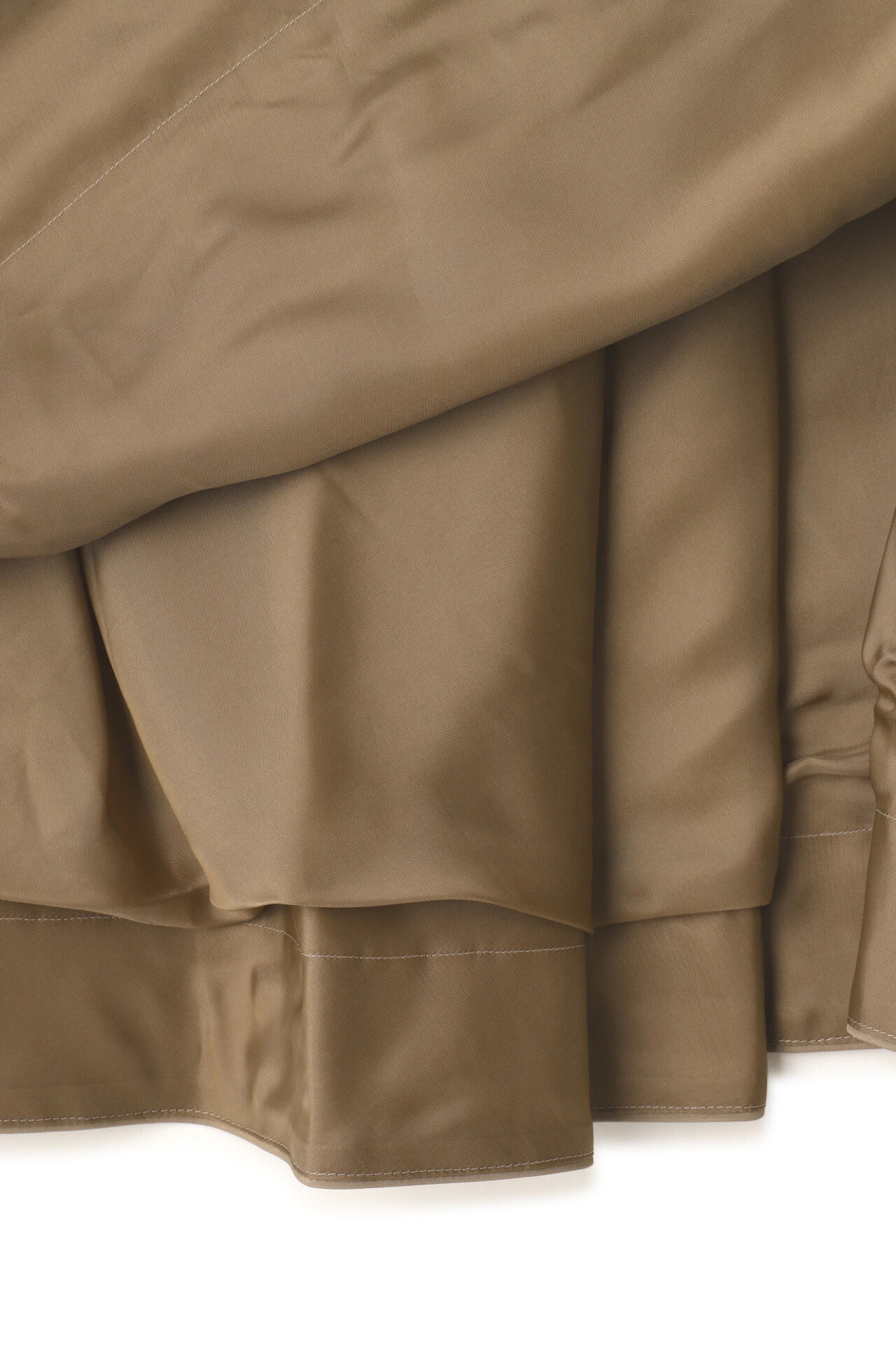 ATON / VINTAGE NYLON TWILL FLARED SKIRT