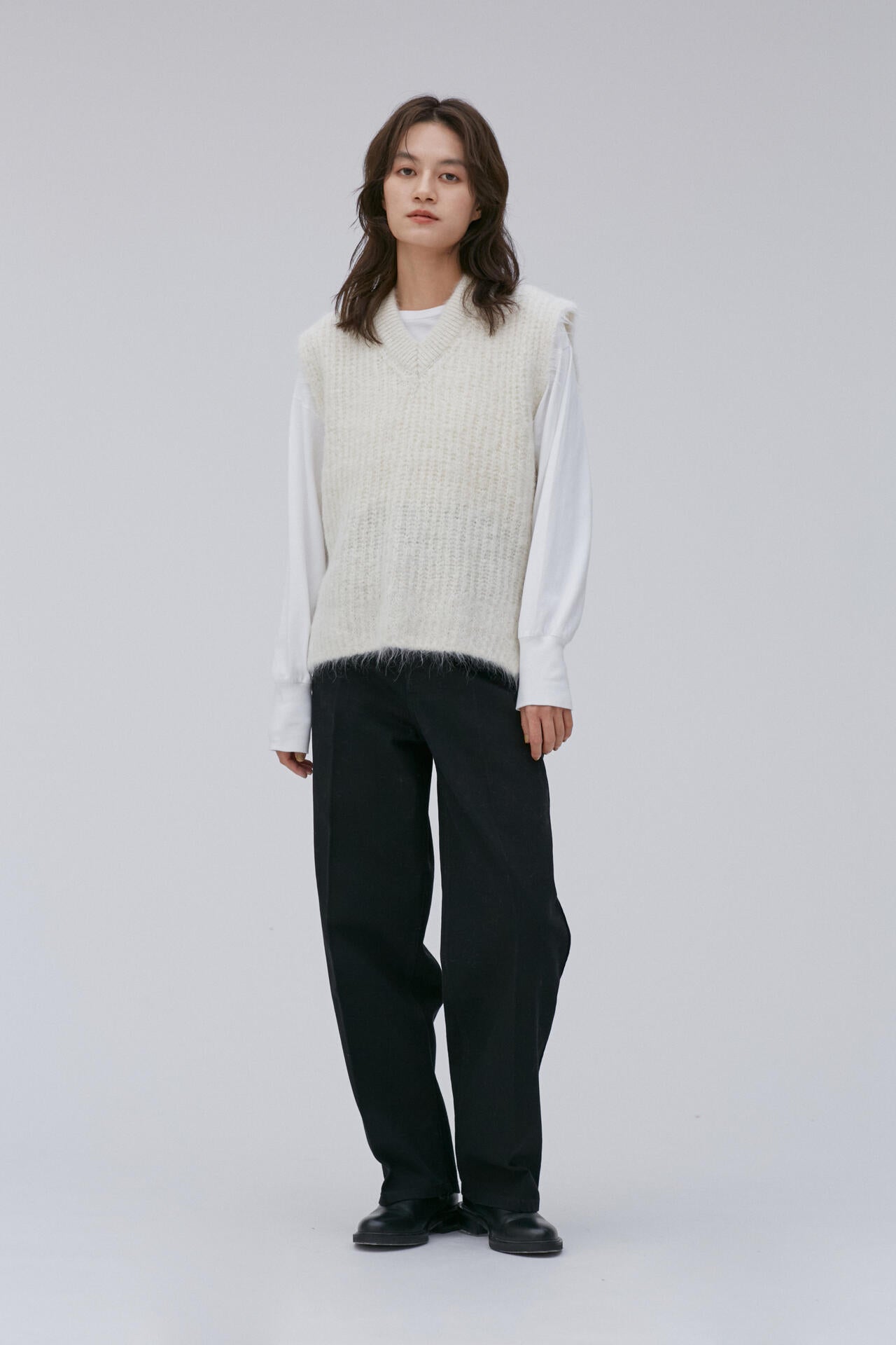 Cristaseya / HIGH WAISTED BLACK DENIM