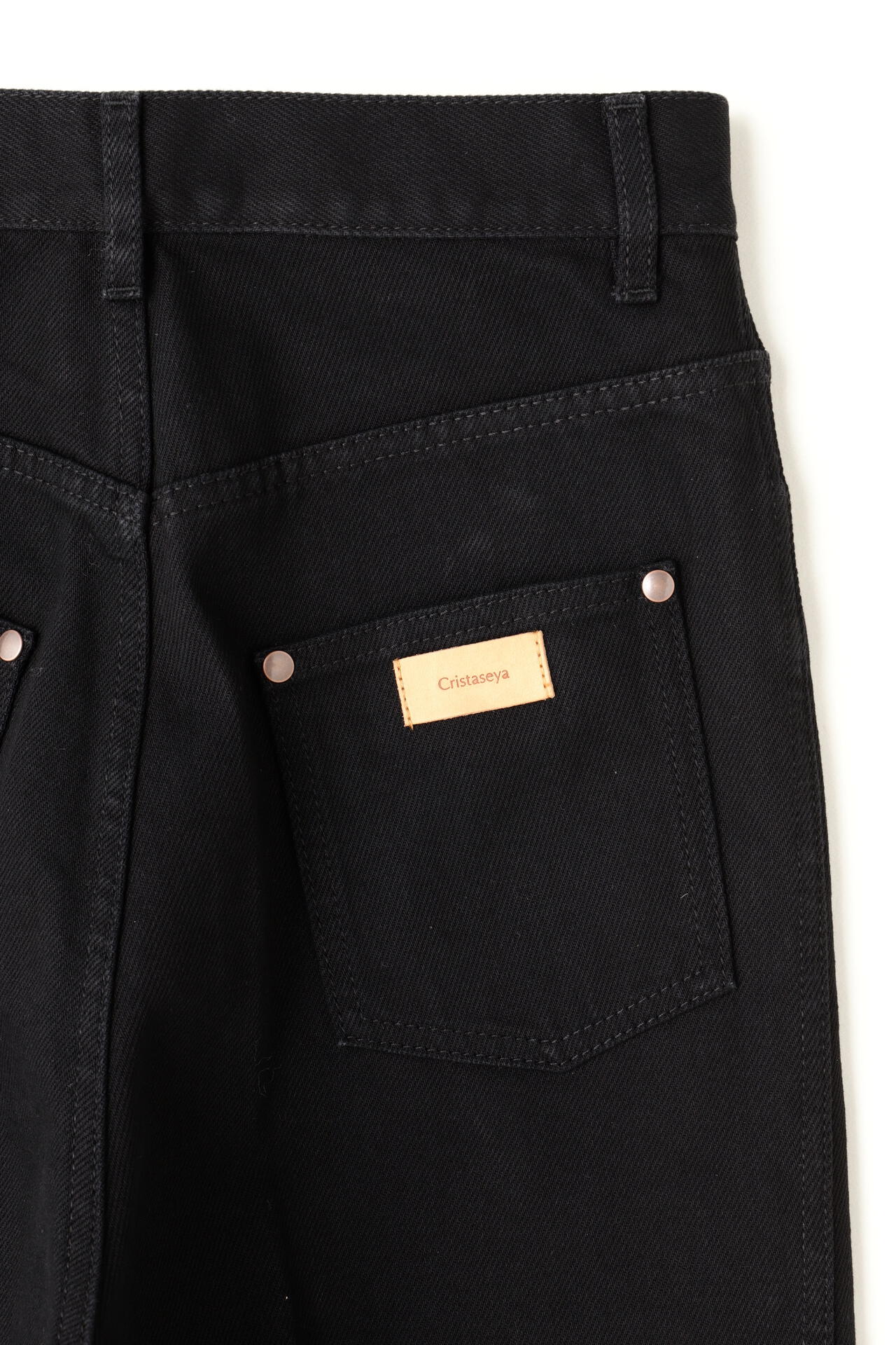 Cristaseya / HIGH WAISTED BLACK DENIM