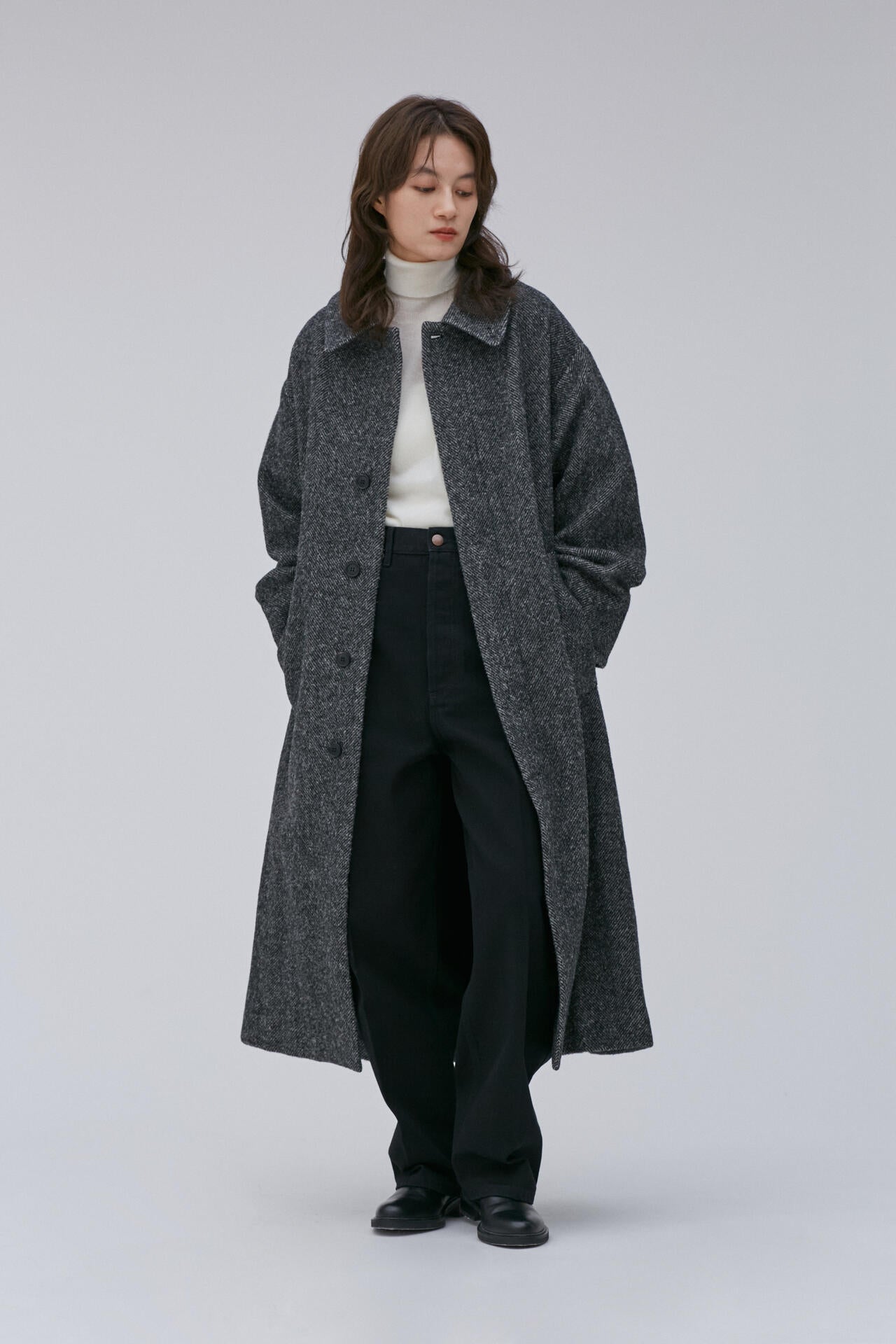 Cristaseya / HIGH WAISTED BLACK DENIM