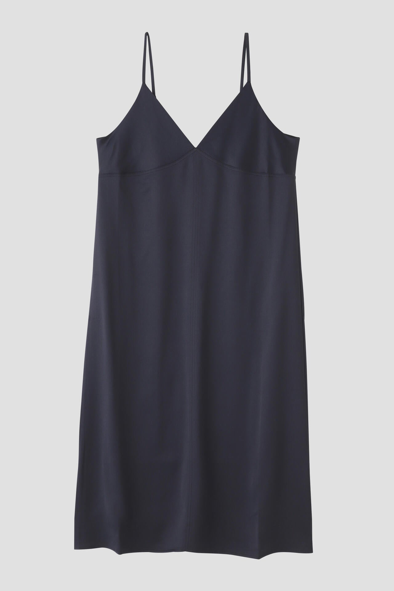 STUDIO NICHOLSON / CREPE BK VISC SATIN SLIP DRESS