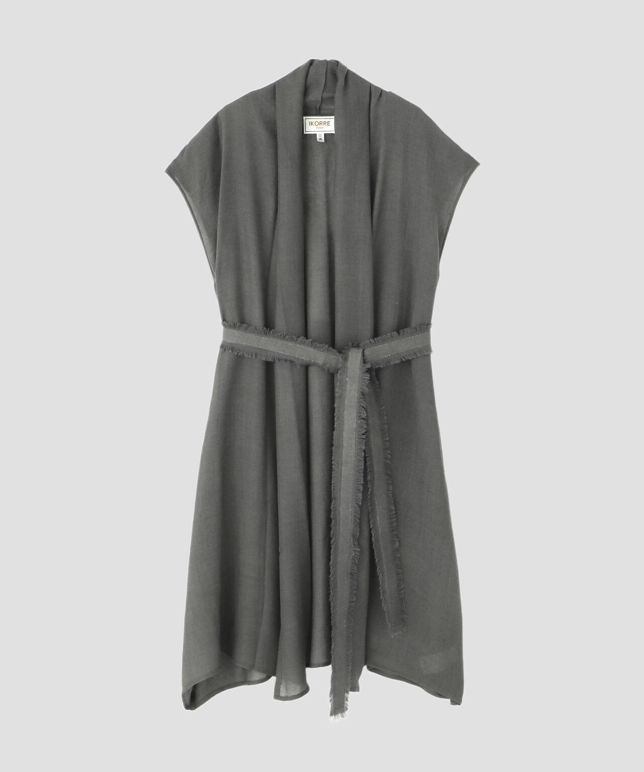 IKORRE / LONG VEST WITH FRINGE & BELT