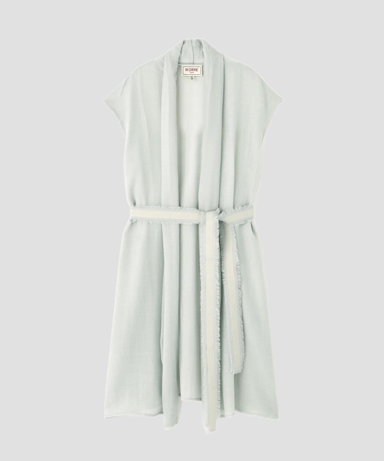 IKORRE / LONG VEST WITH FRINGE & BELT