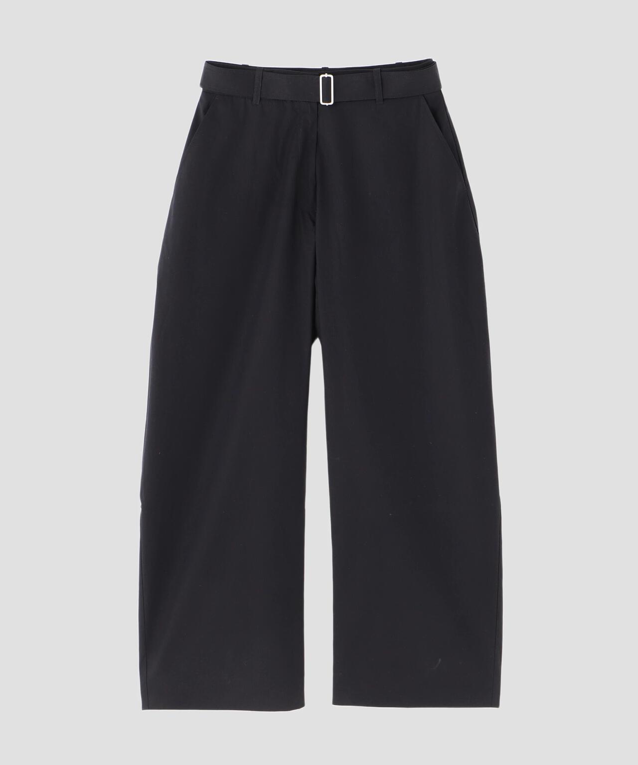 STUDIO NICHOLSON / LW NOISY COTTON BELTED ROUND LEG PANT