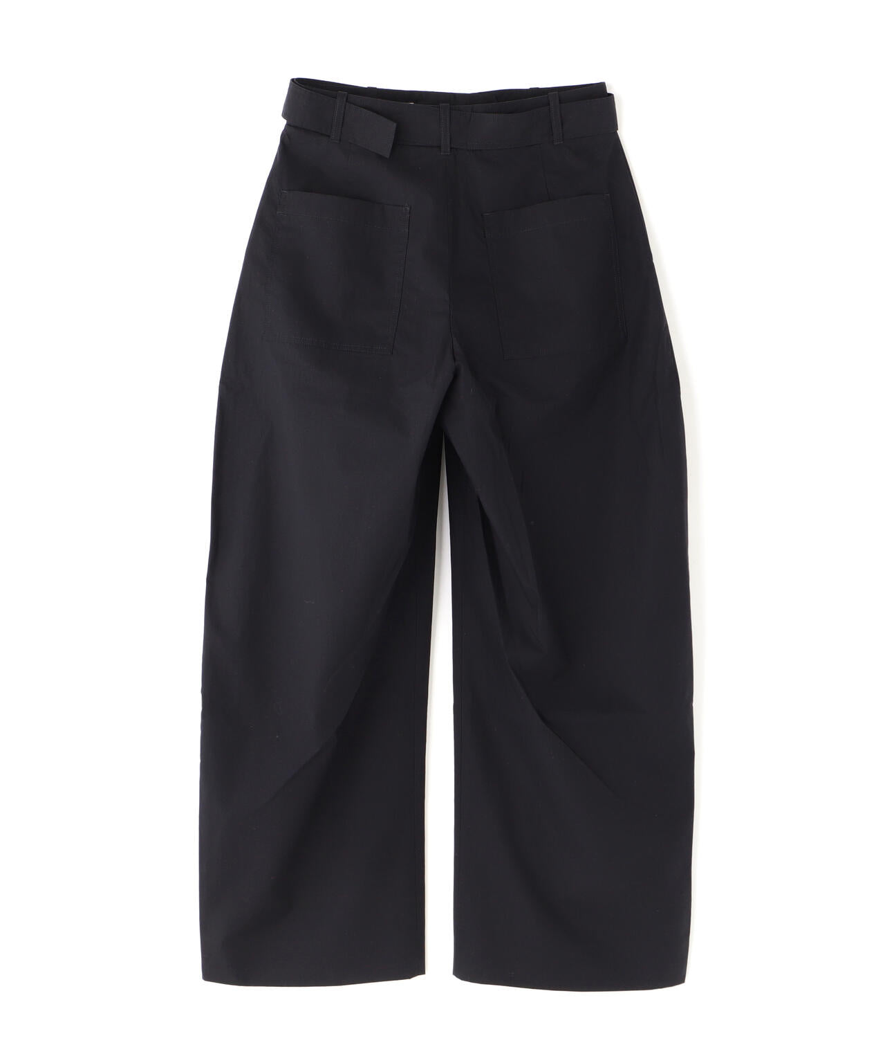 STUDIO NICHOLSON / LW NOISY COTTON BELTED ROUND LEG PANT