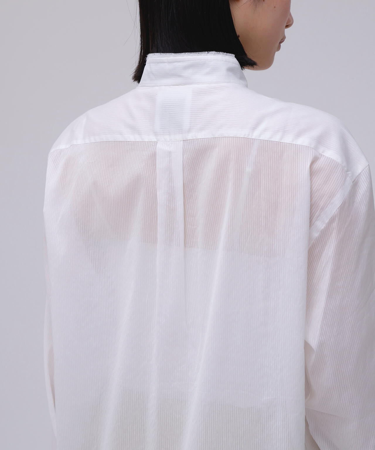 Cristaseya / HANDMADE FRINGED MAO COLLAR SHIRT