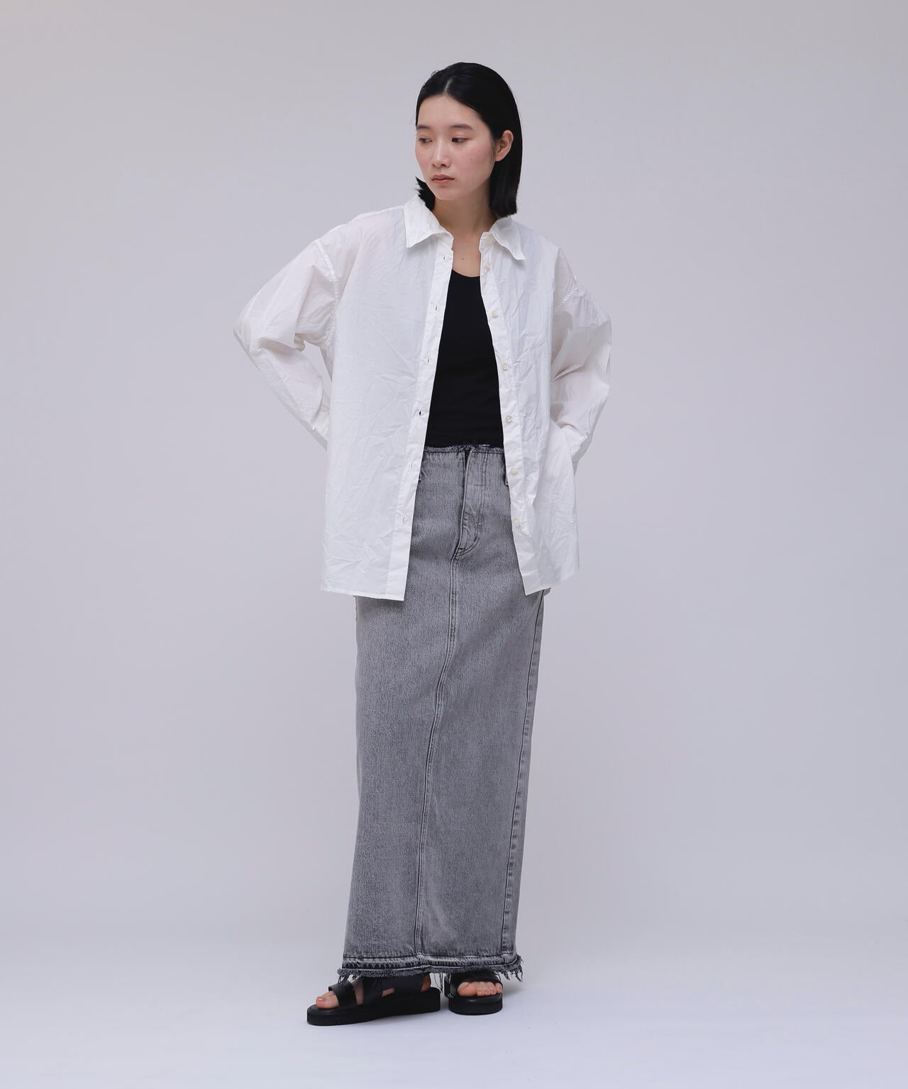 SAYAKA DAVIS / CRINKLED OVERSIZED SHIRT