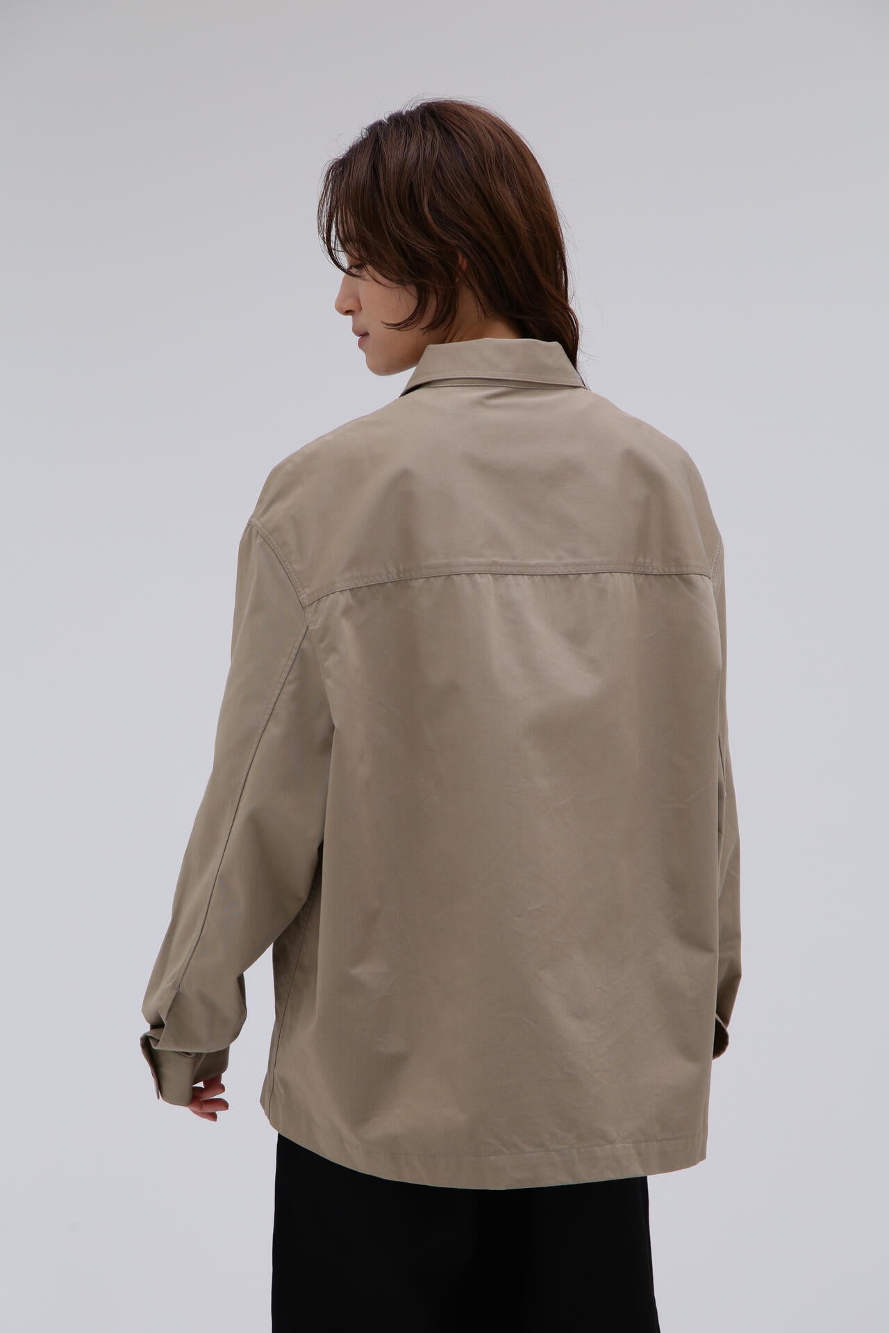 STUDIO NICHOLSON / SOFT TECHNICAL TWILL MILITARY OVER SHIRT