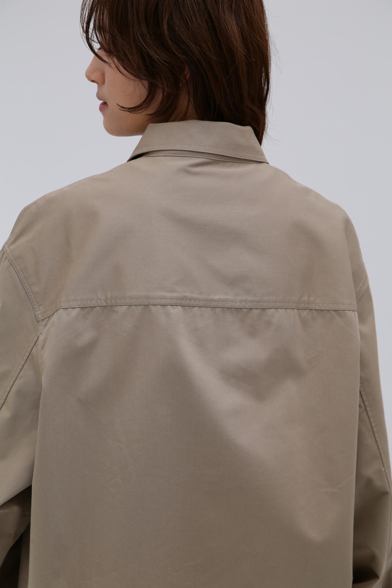STUDIO NICHOLSON / SOFT TECHNICAL TWILL MILITARY OVER SHIRT