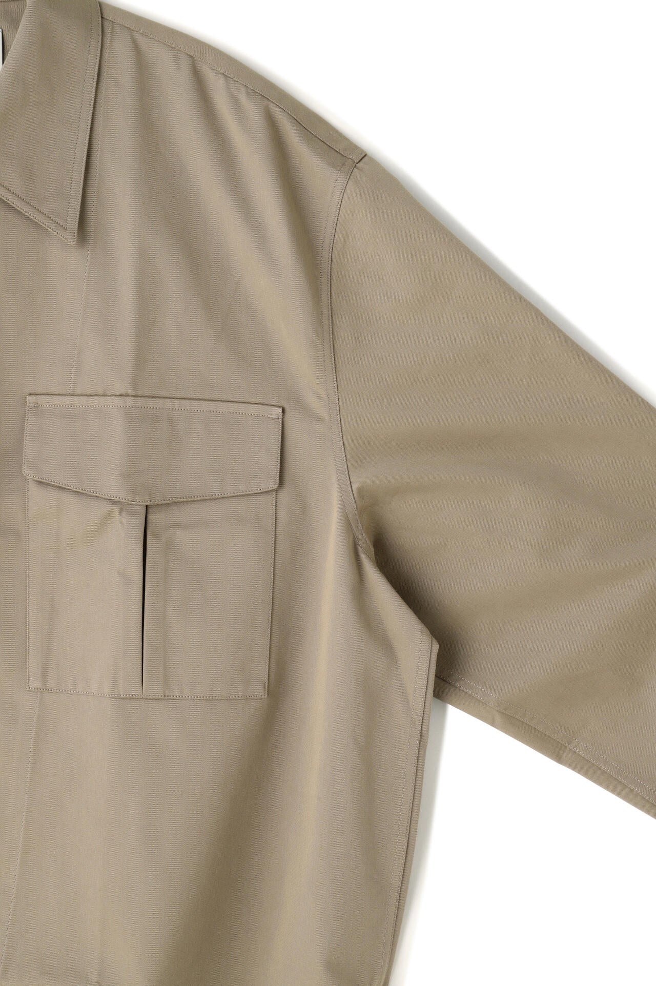 STUDIO NICHOLSON / SOFT TECHNICAL TWILL MILITARY OVER SHIRT