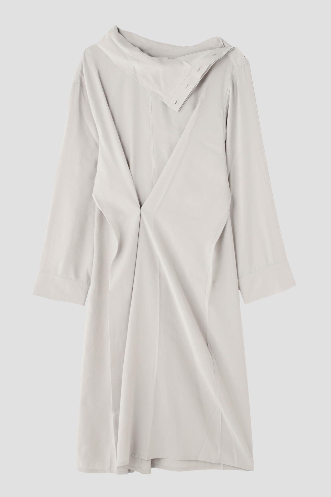 STUDIO NICHOLSON / MODAL HABOTAI ASSYMETRIC FOLD FRONT DRESS