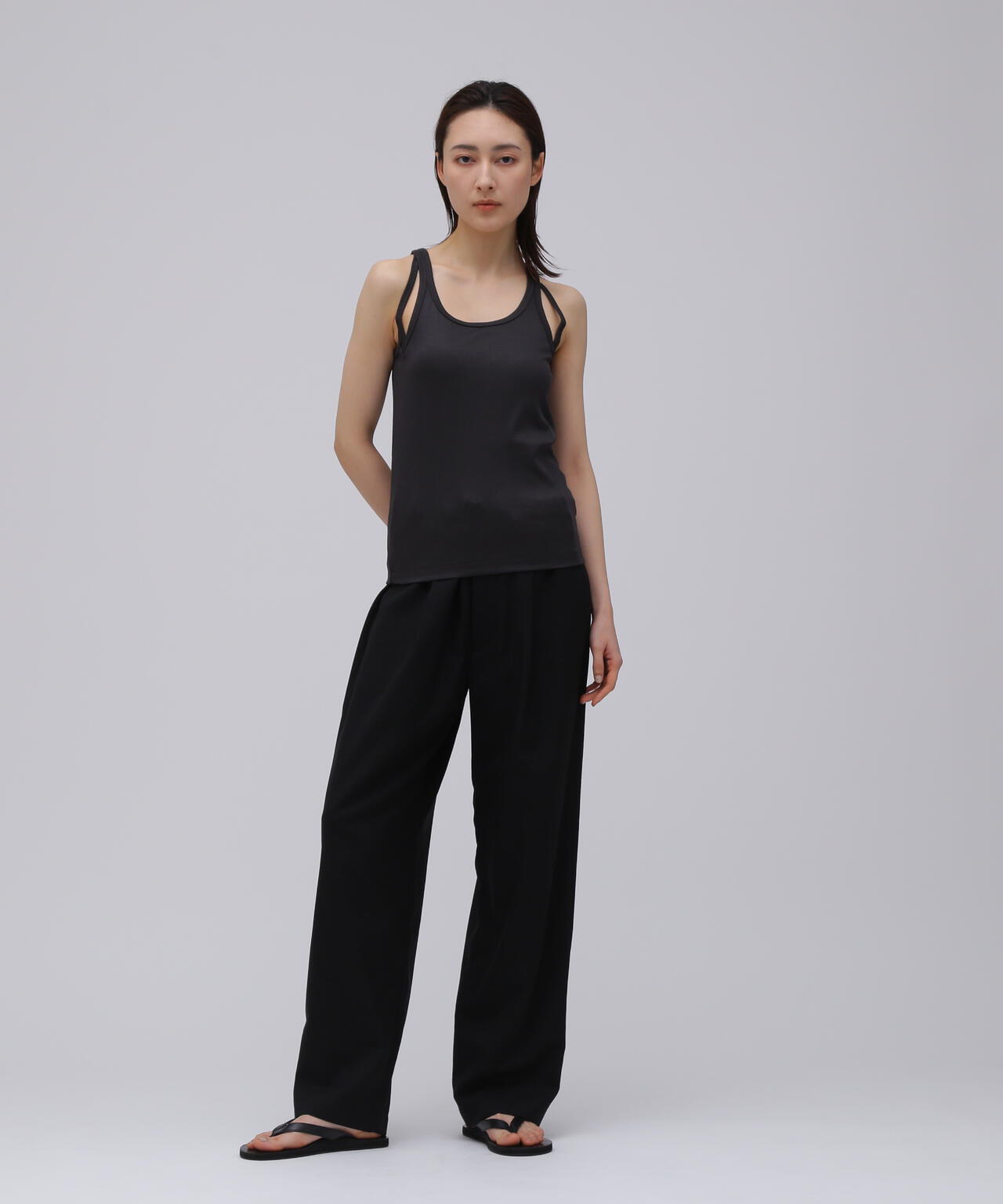 blurhms / LYOCELL-COTTON RIB DOBLE STRAP TANKTOP