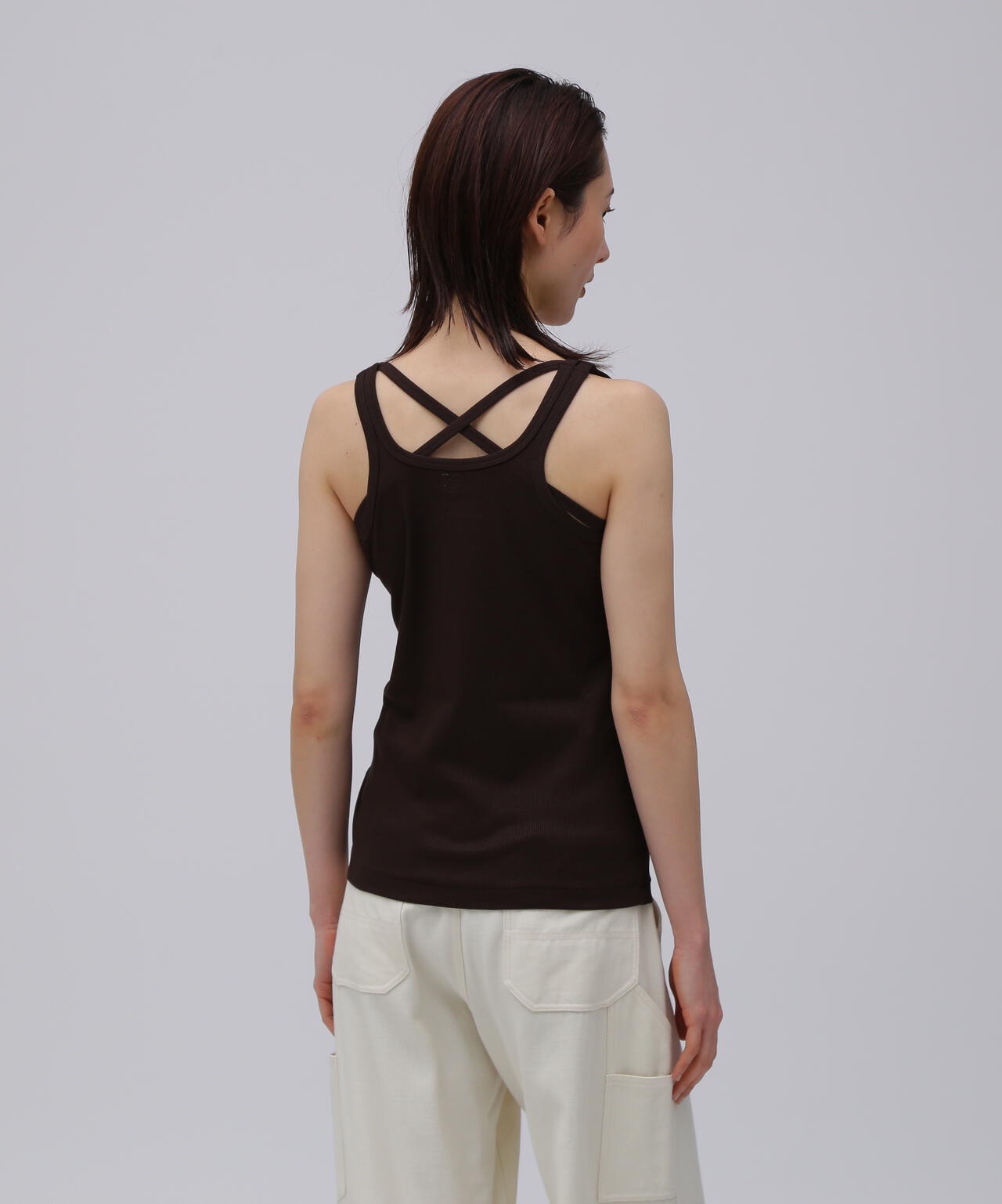 blurhms / LYOCELL-COTTON RIB DOBLE STRAP TANKTOP