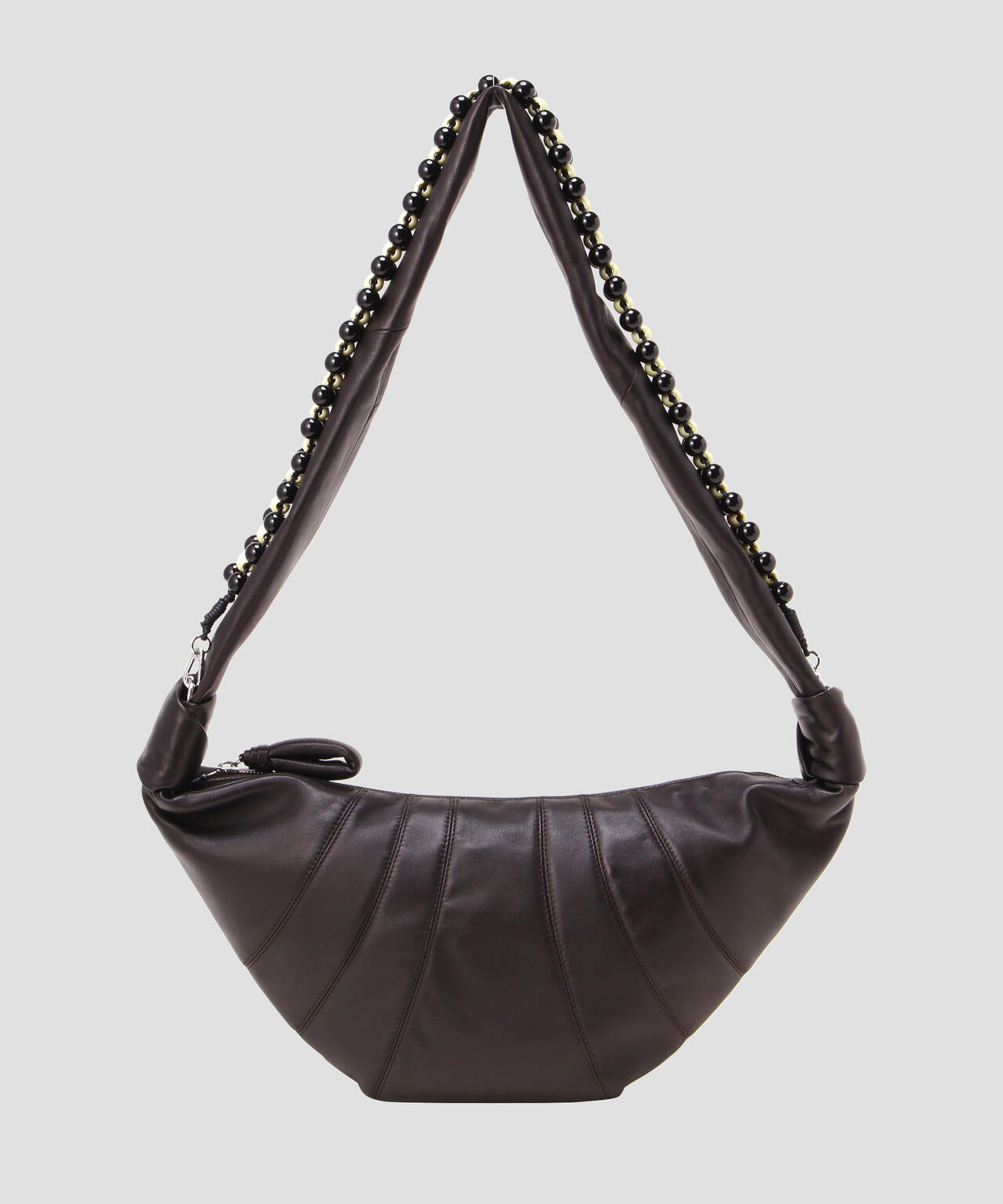 LEMAIRE / SOFT NAPPA LEATHER PEARLS MEDIUM CROISSANT BAG