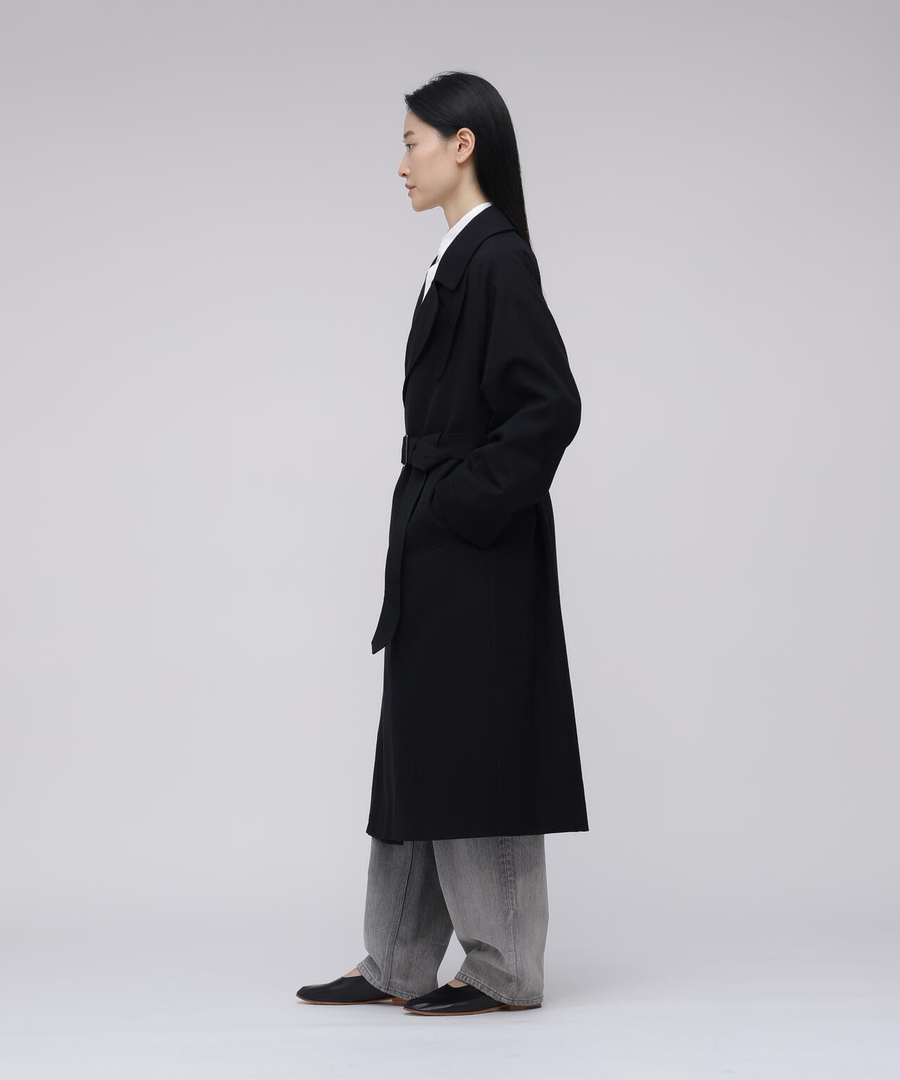 blurhms / WOOL GABARDINE TRENCH COAT