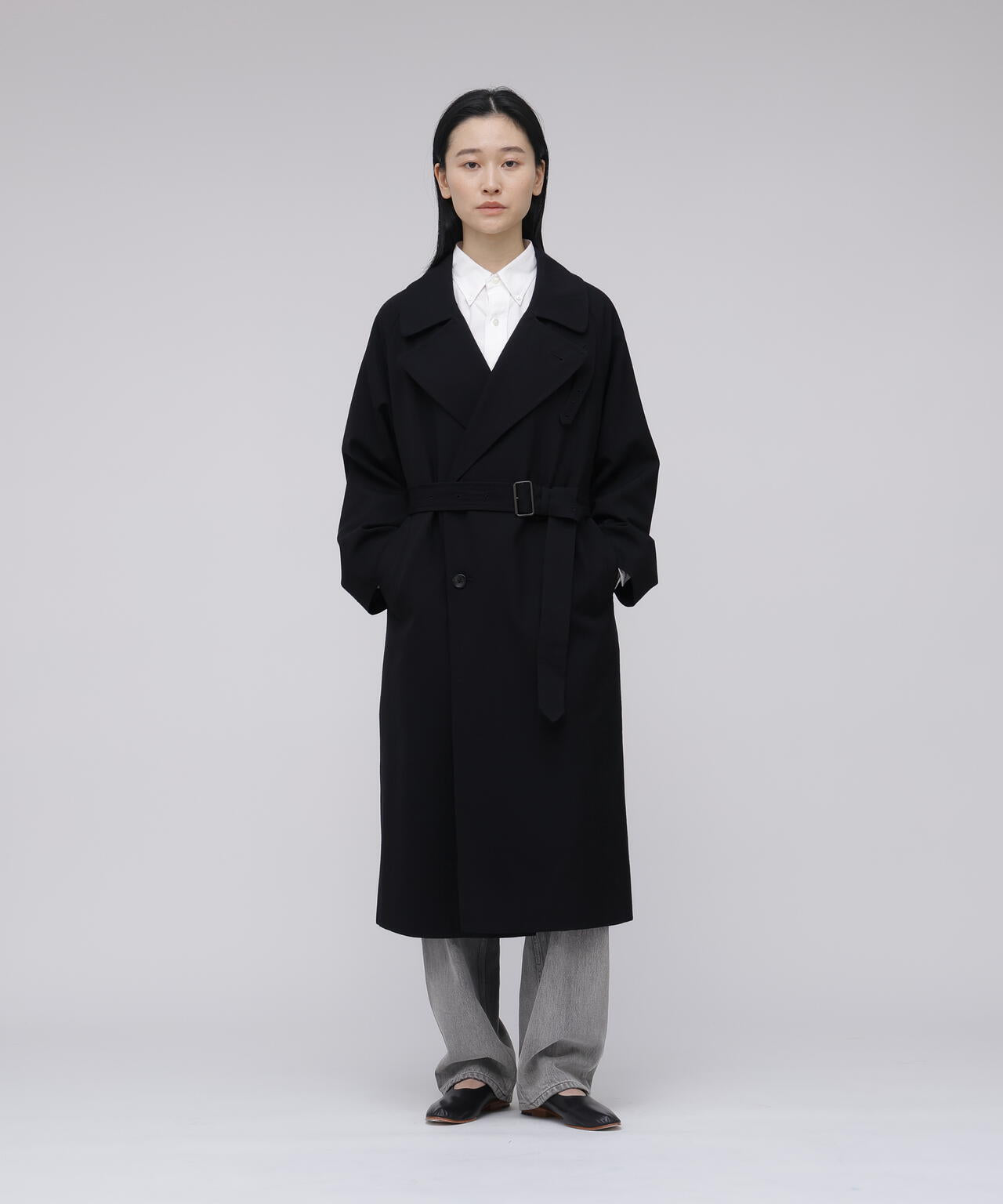 blurhms / WOOL GABARDINE TRENCH COAT