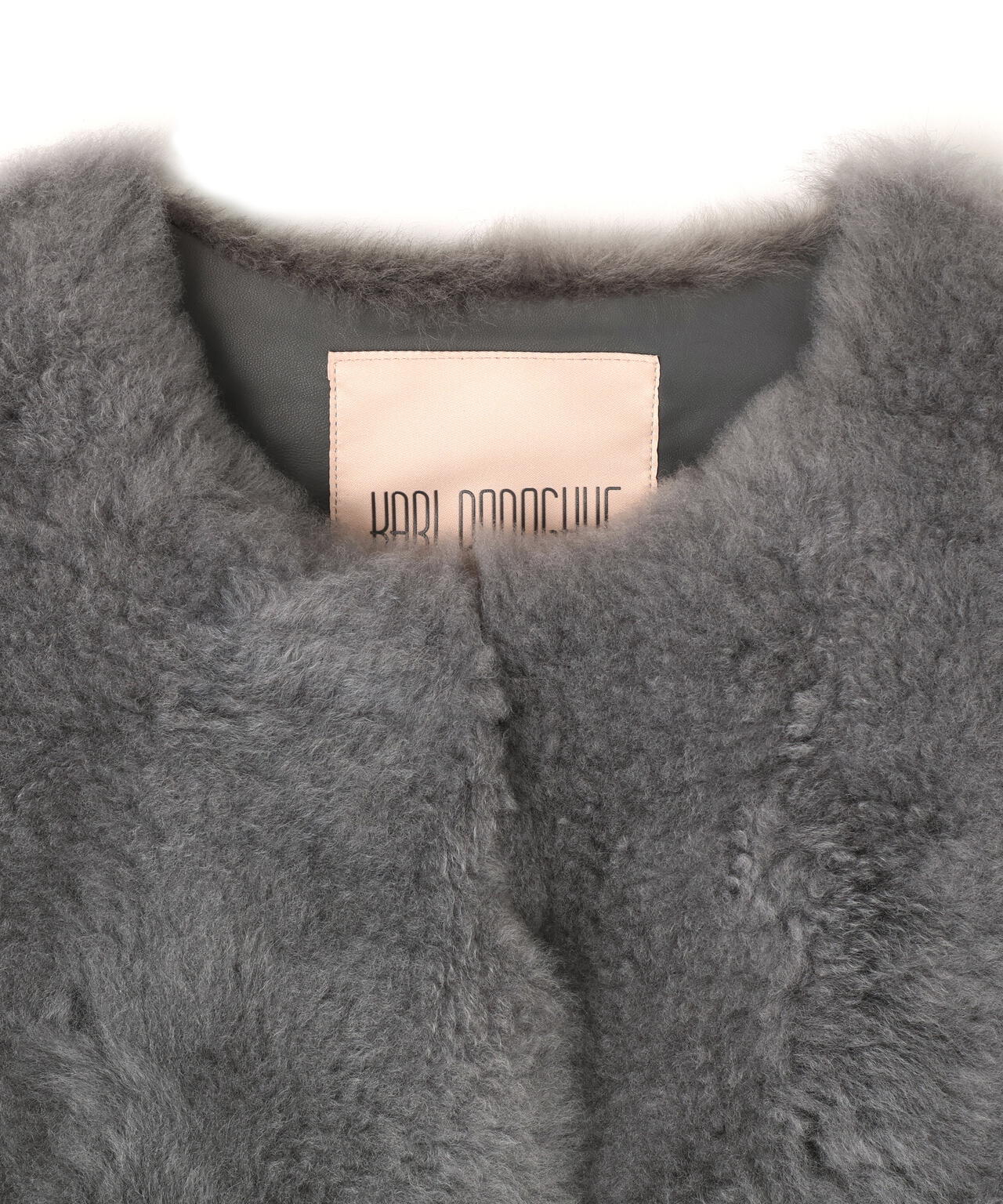 KARL DONOGHUE / CASHMERE & FEATHER SHEARLING TRAPEZE GILET