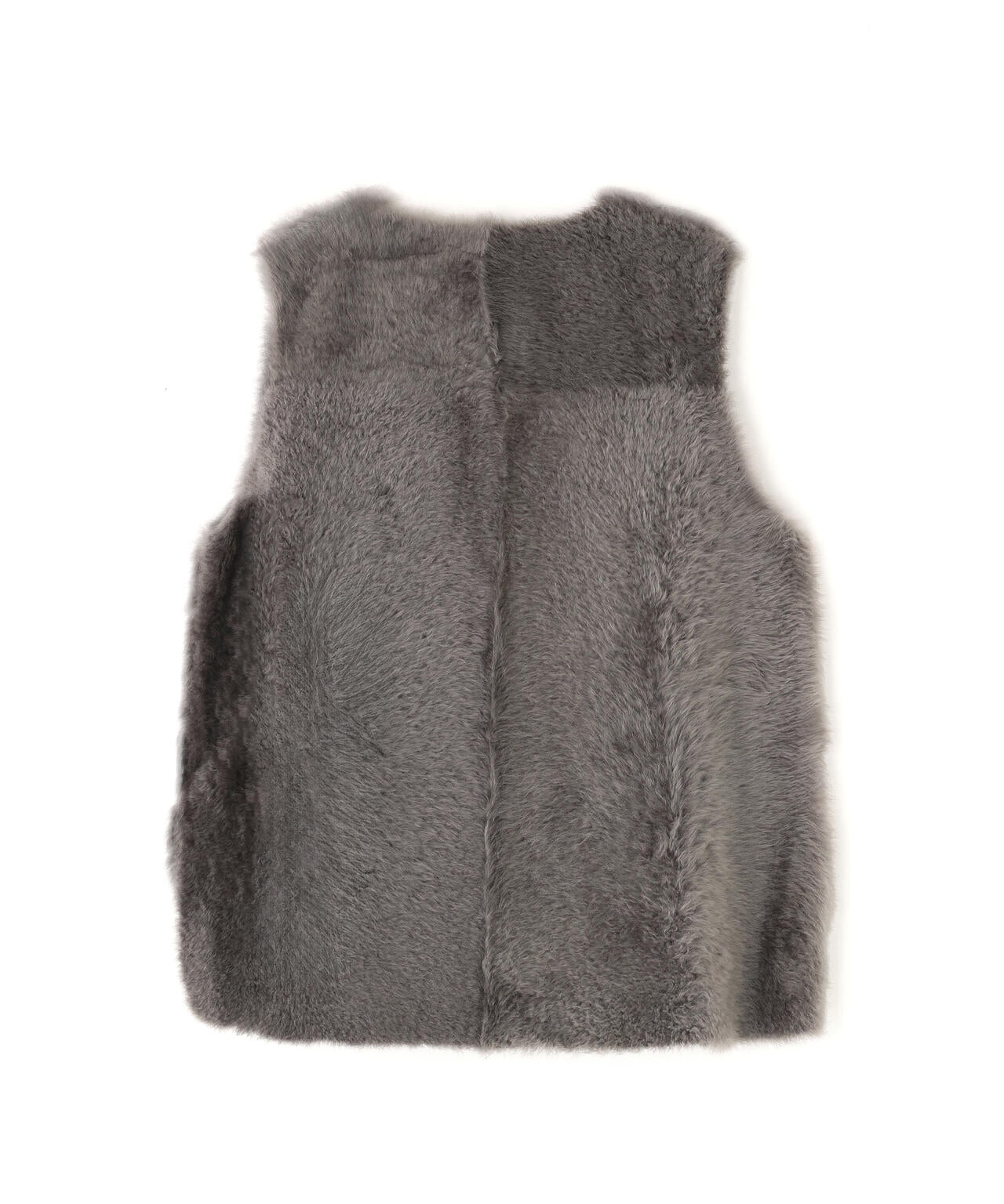 KARL DONOGHUE / CASHMERE & FEATHER SHEARLING TRAPEZE GILET