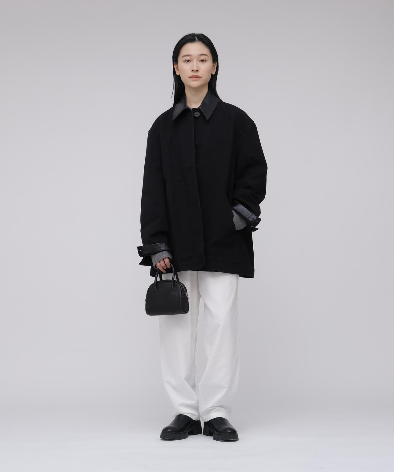 STUDIO NICHOLSON / G-DYED HEAVY CANVAS DOUBLE POCKET CHORE JACKET
