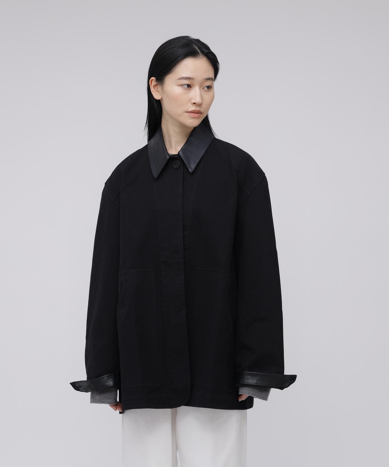 STUDIO NICHOLSON / G-DYED HEAVY CANVAS DOUBLE POCKET CHORE JACKET