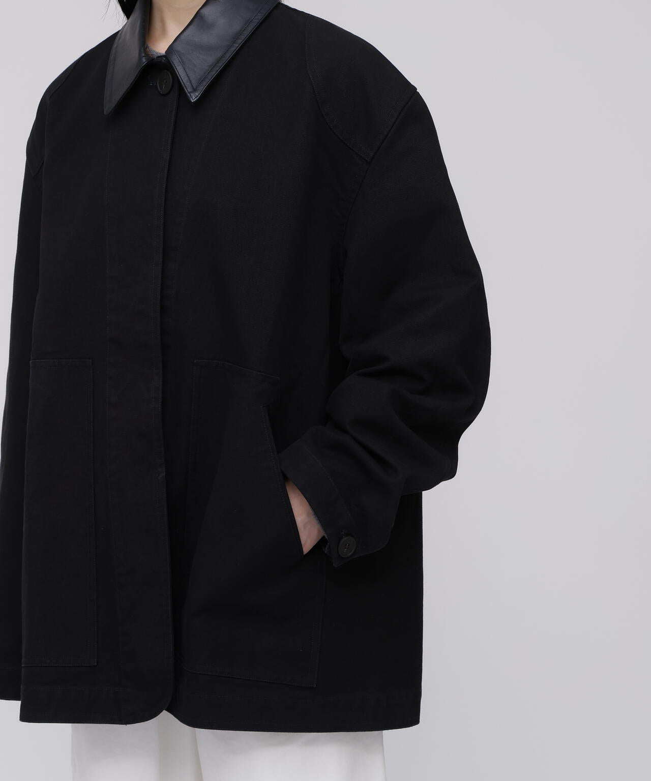 STUDIO NICHOLSON / G-DYED HEAVY CANVAS DOUBLE POCKET CHORE JACKET