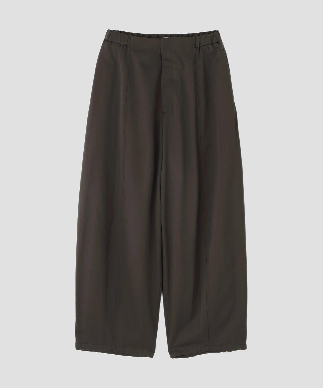 ATON / WOOL SATIN STRETCH EASY PANTS