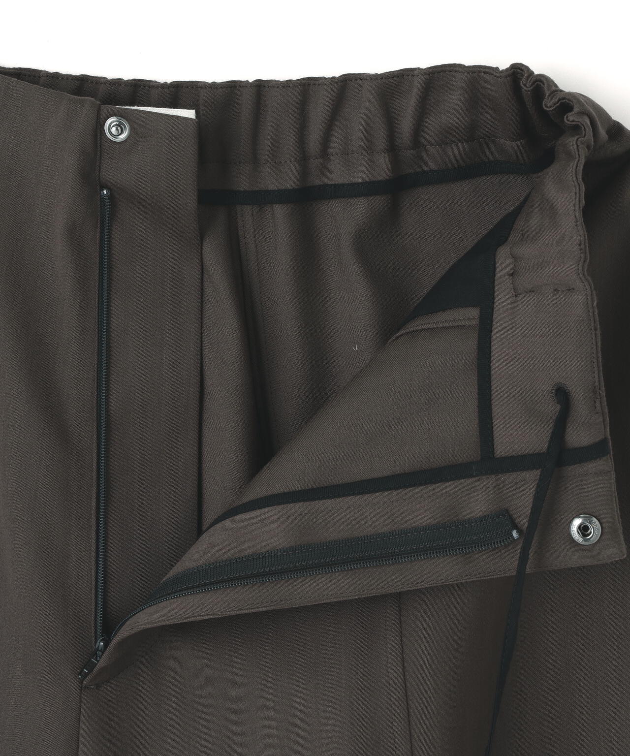 ATON / WOOL SATIN STRETCH EASY PANTS