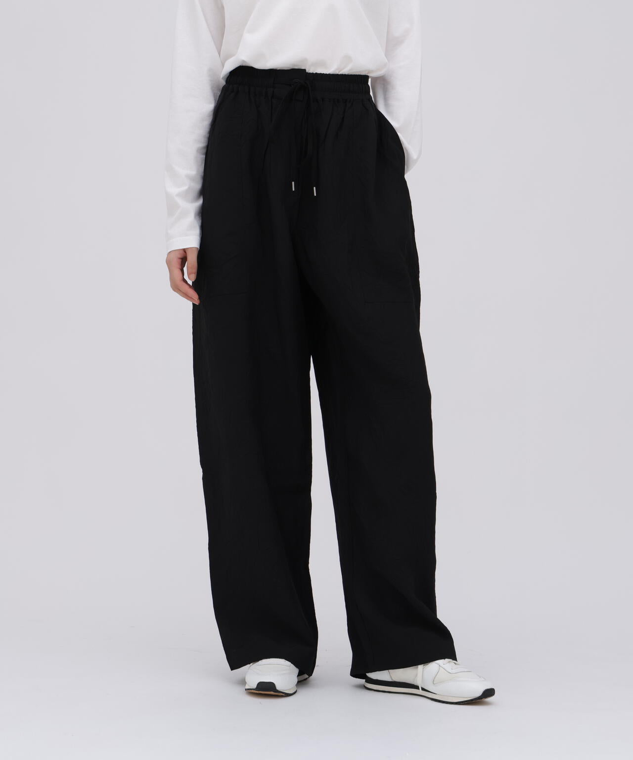 STUDIO NICHOLSON / CRUSHED VISCOSE ELASTICATED WAIST PANT