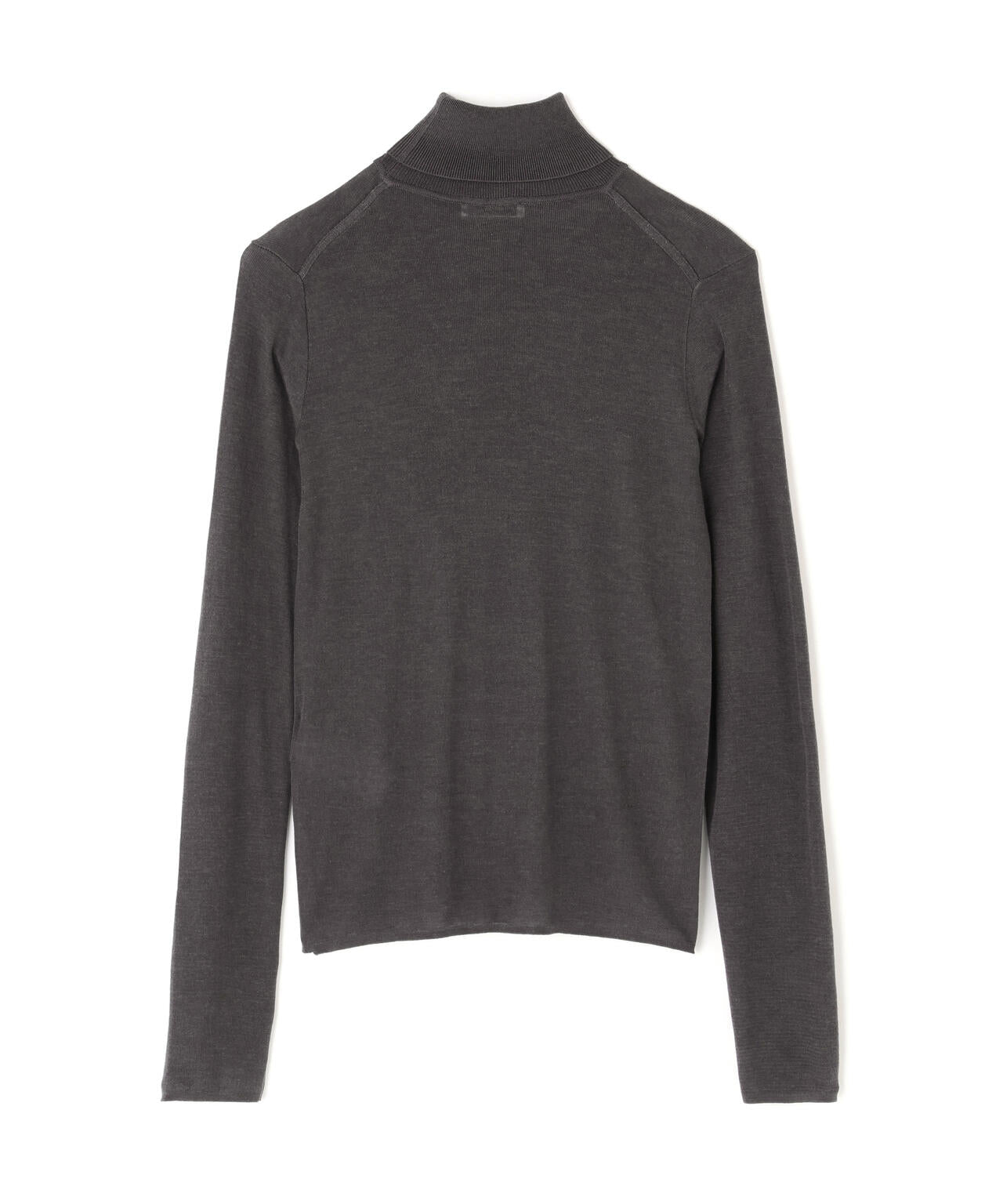 ATON / TENCEL SILK CIRCULER RIB TURTLENECK SWEATER