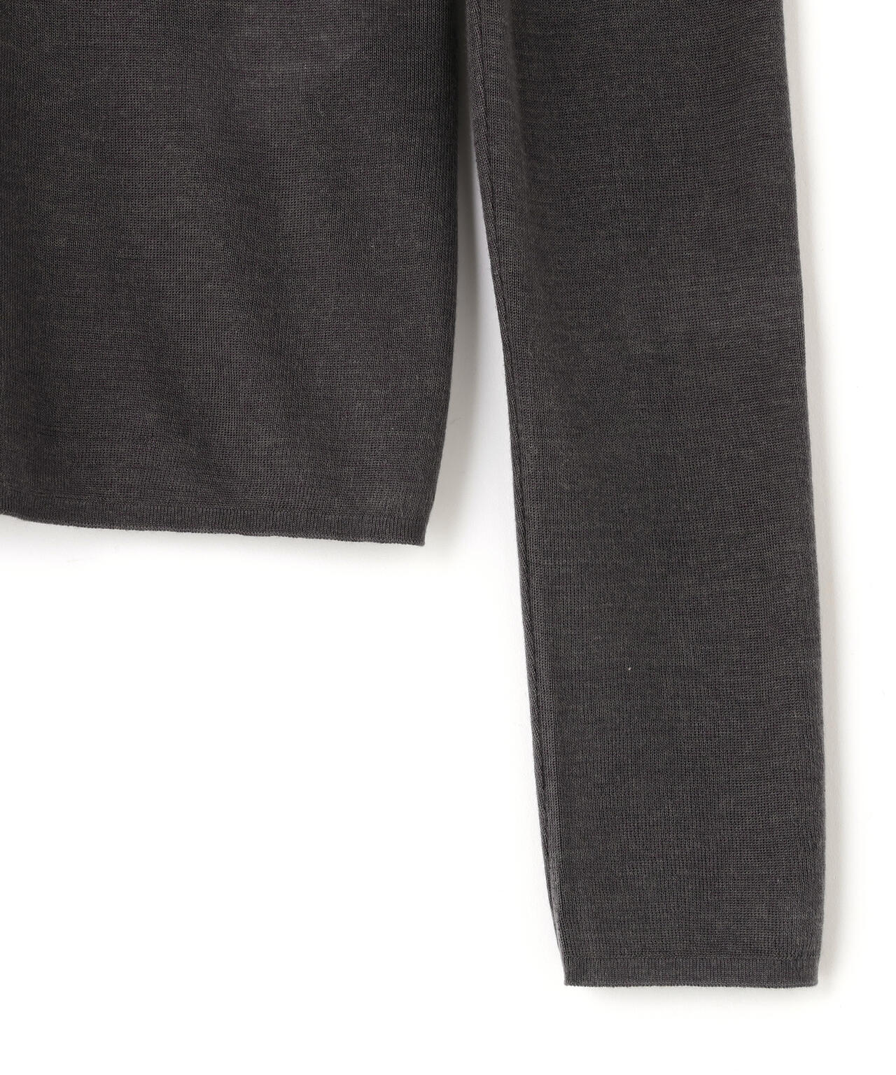 ATON / TENCEL SILK CIRCULER RIB TURTLENECK SWEATER
