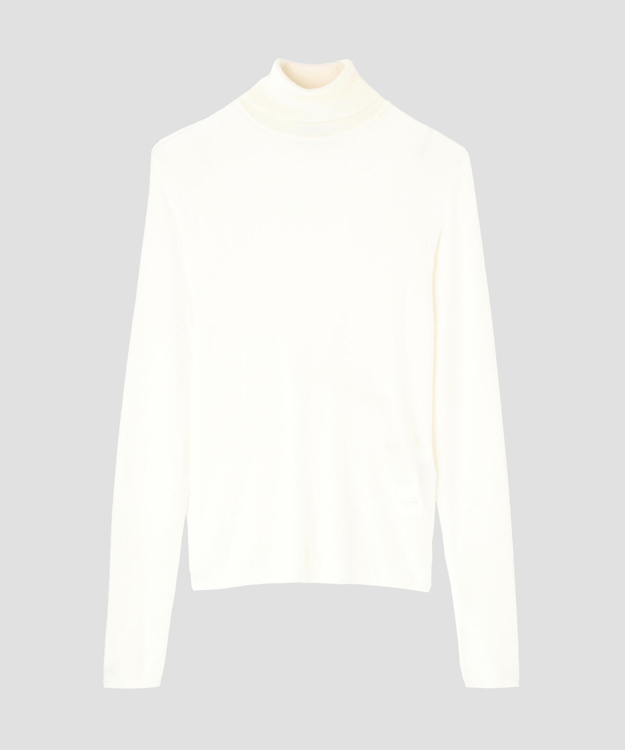 ATON / TENCEL SILK CIRCULER RIB TURTLENECK SWEATER