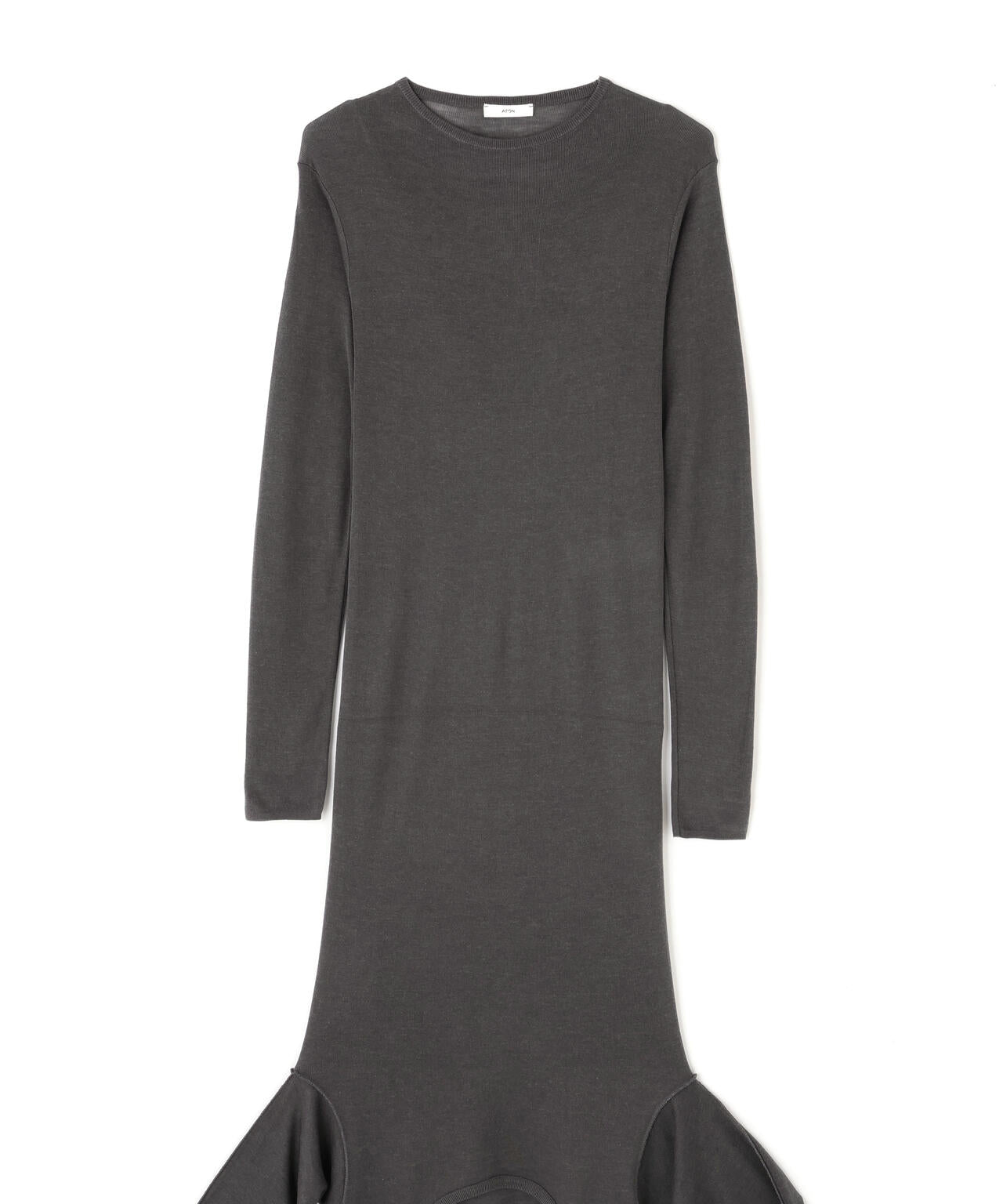 ATON / TENCEL SILK CIRCULER RIB CREW&CREW LAYERED