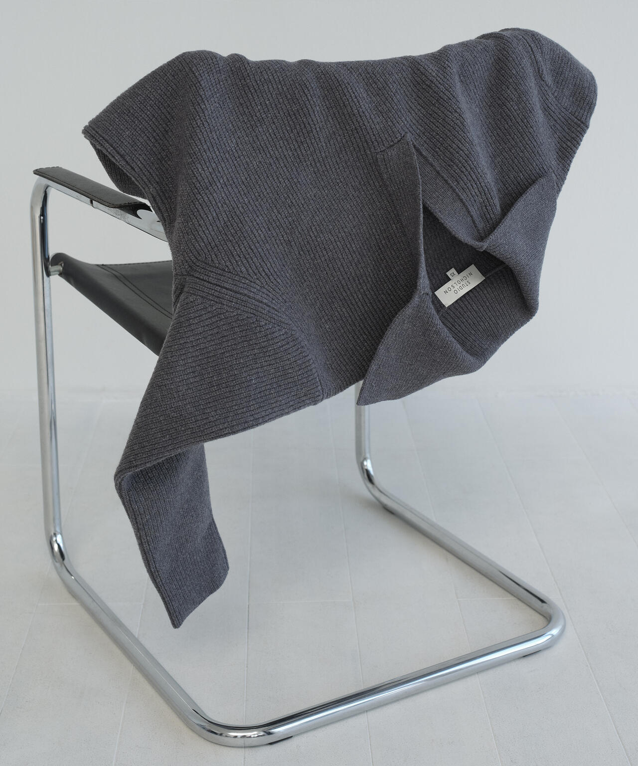 [別注]STUDIO NICHOLSON / LAMBSWOOL RIB POLO COLLAR JUMPER