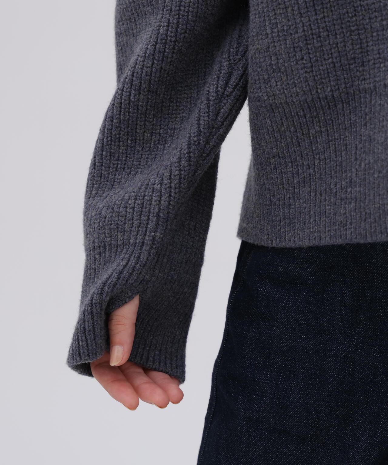 [別注]STUDIO NICHOLSON / LAMBSWOOL RIB POLO COLLAR JUMPER