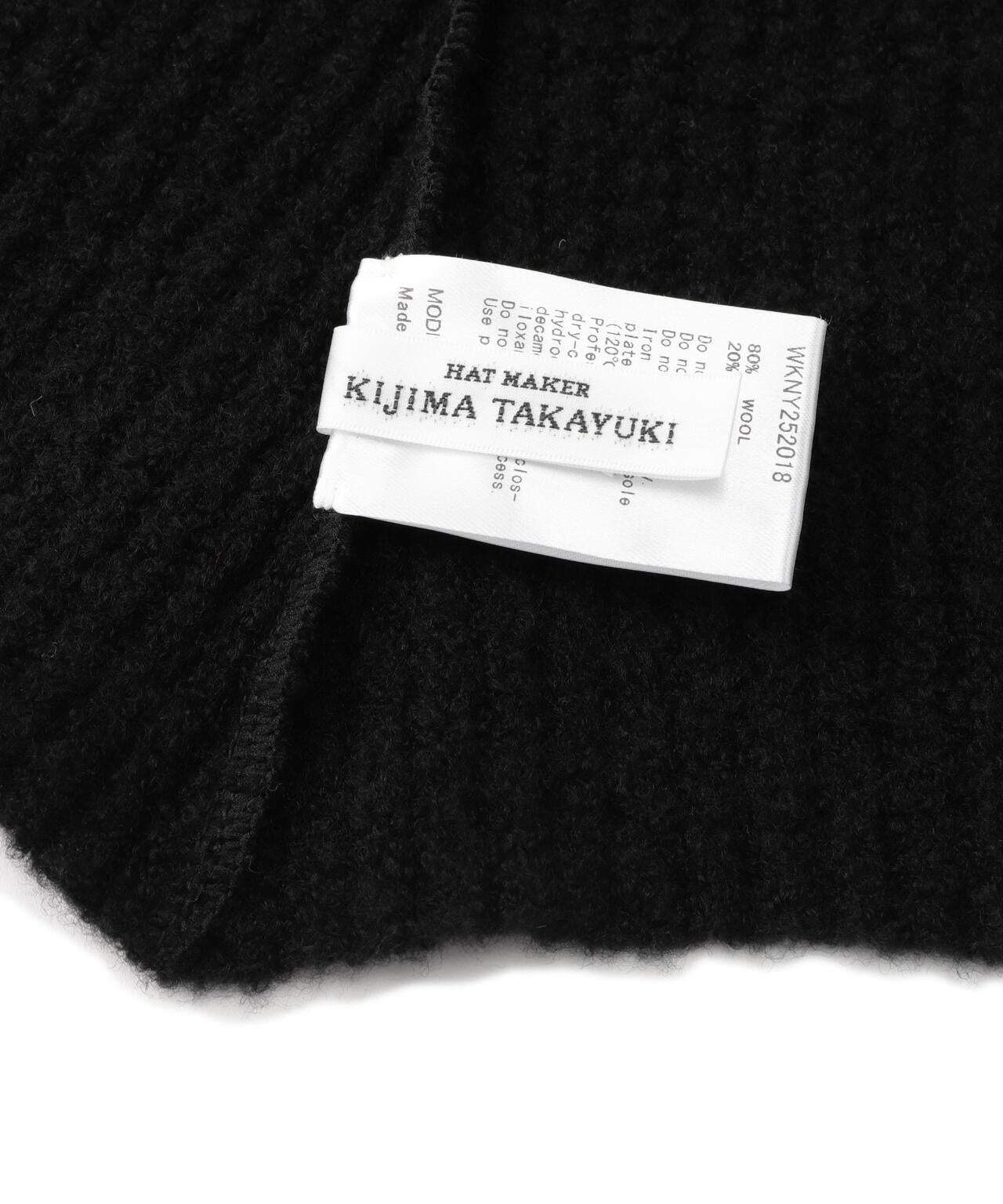 KIJIMA TAKAYUKI / BOUCLE KNIT HOODED SCARF