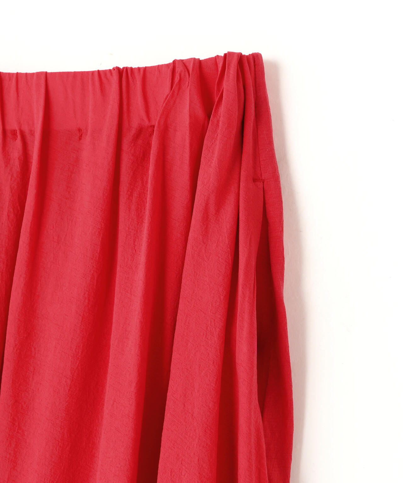 ATON / SHRINK FRESCA JERSEY GATHERED SKIRT