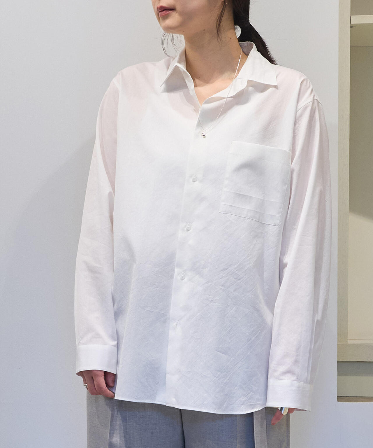 ATON / COTTON SILK STANDARD SHIRT