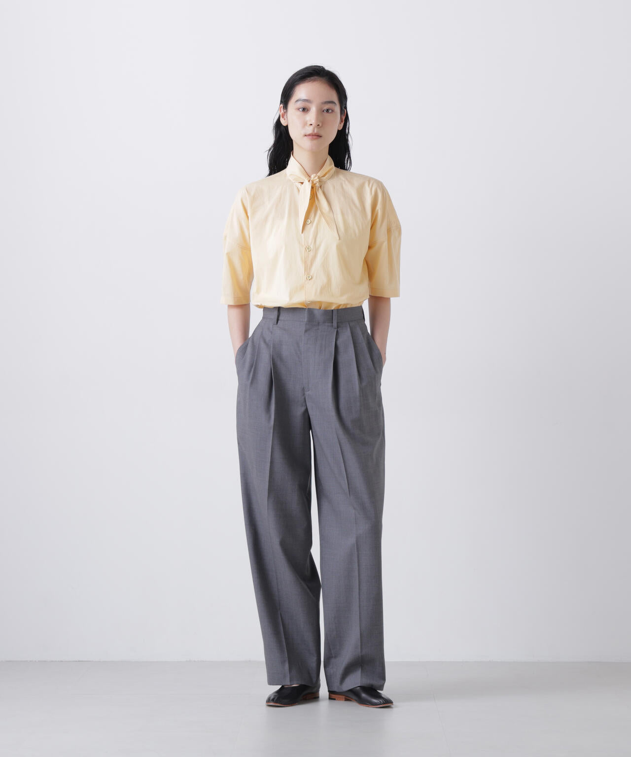 LEMAIRE / SHORT SLEEVE SHIRT WITH FOULARD