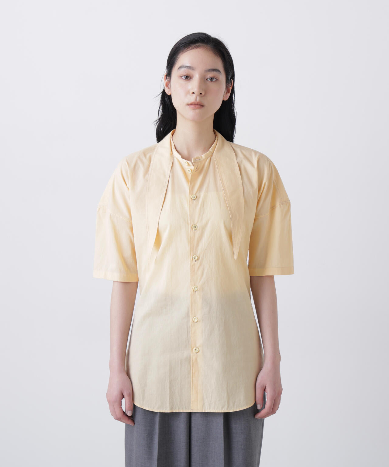 LEMAIRE / SHORT SLEEVE SHIRT WITH FOULARD