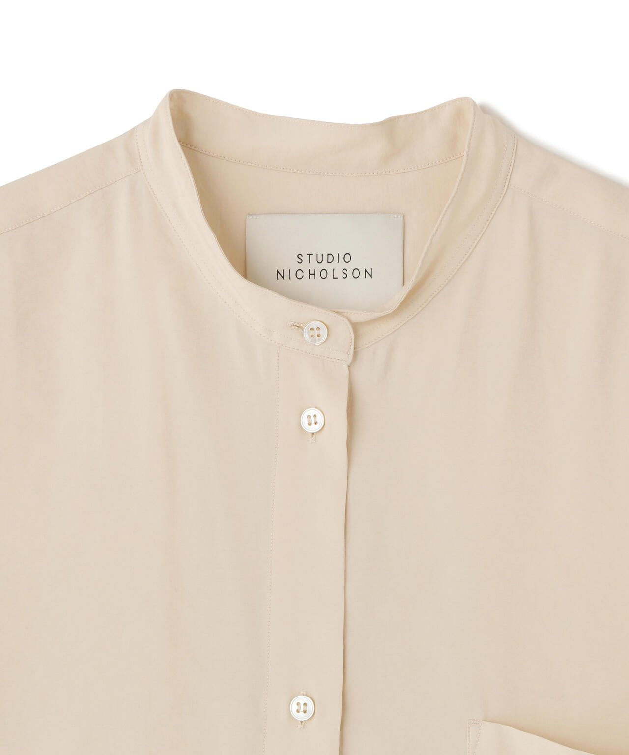 STUDIO NICHOLSON / POWDER HANDLE MODAL SHEER SHIRT