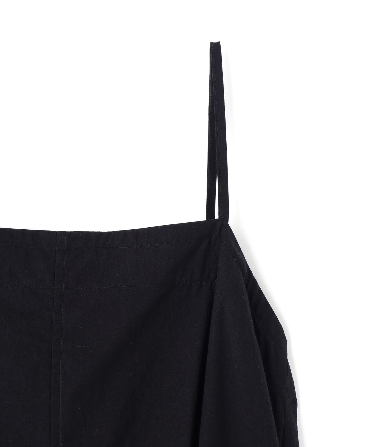 STUDIO NICHOLSON / TYPEWRITER COTTON GATHERED BACK DRESS(PETITE FIT)