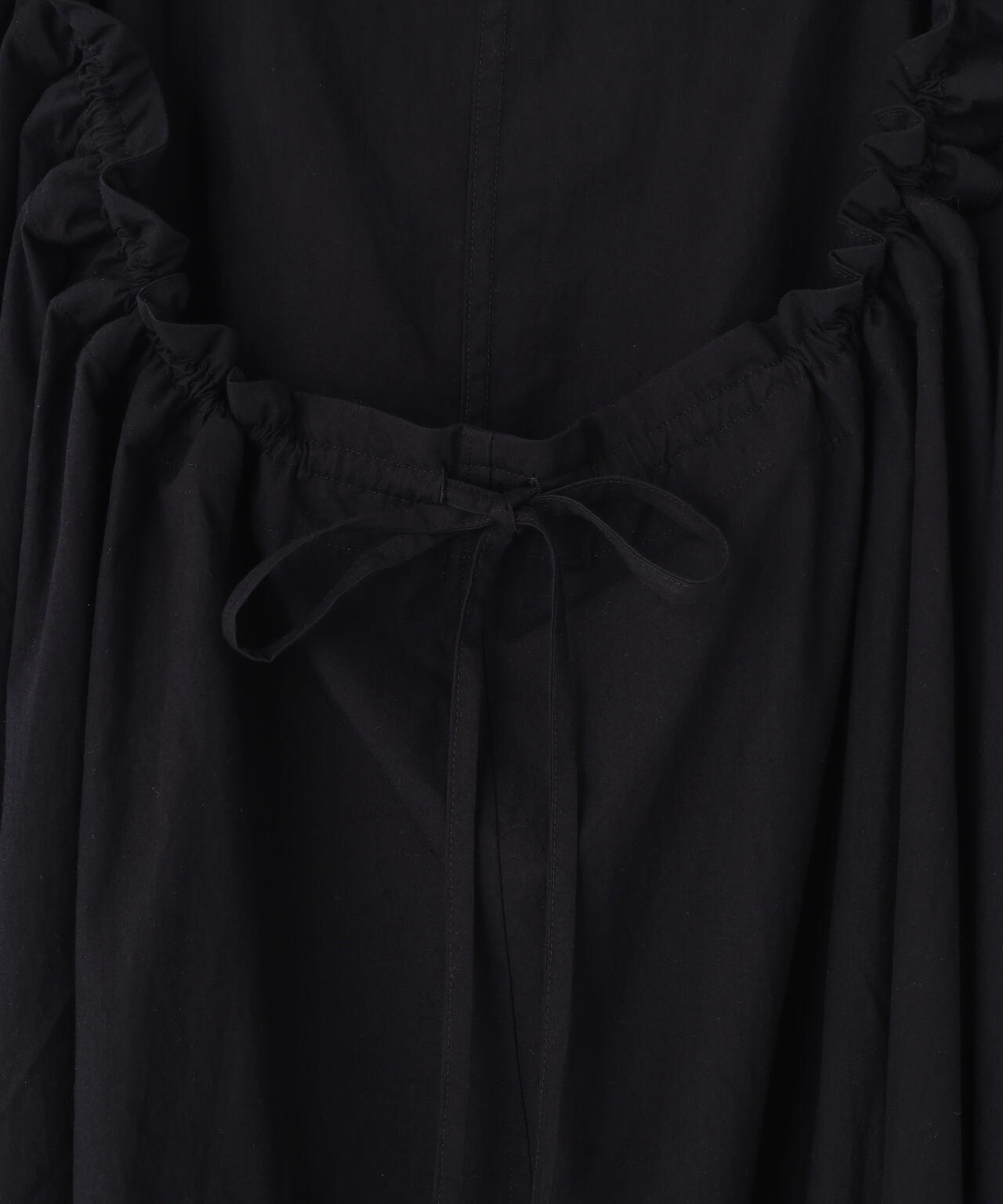 STUDIO NICHOLSON / TYPEWRITER COTTON GATHERED BACK DRESS(PETITE FIT)