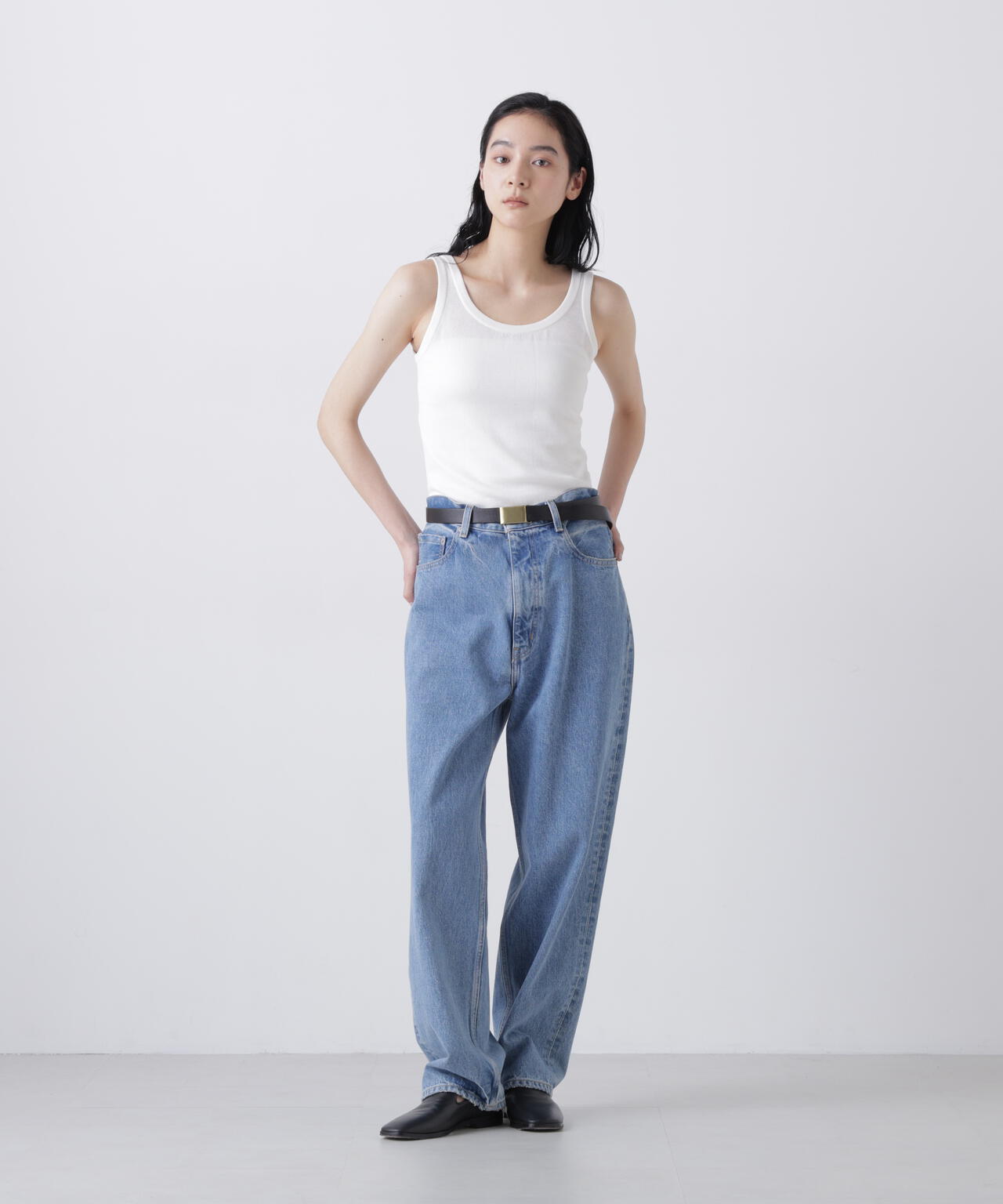 ATON / FRESCA CIRCULAR RIB TANK TOP