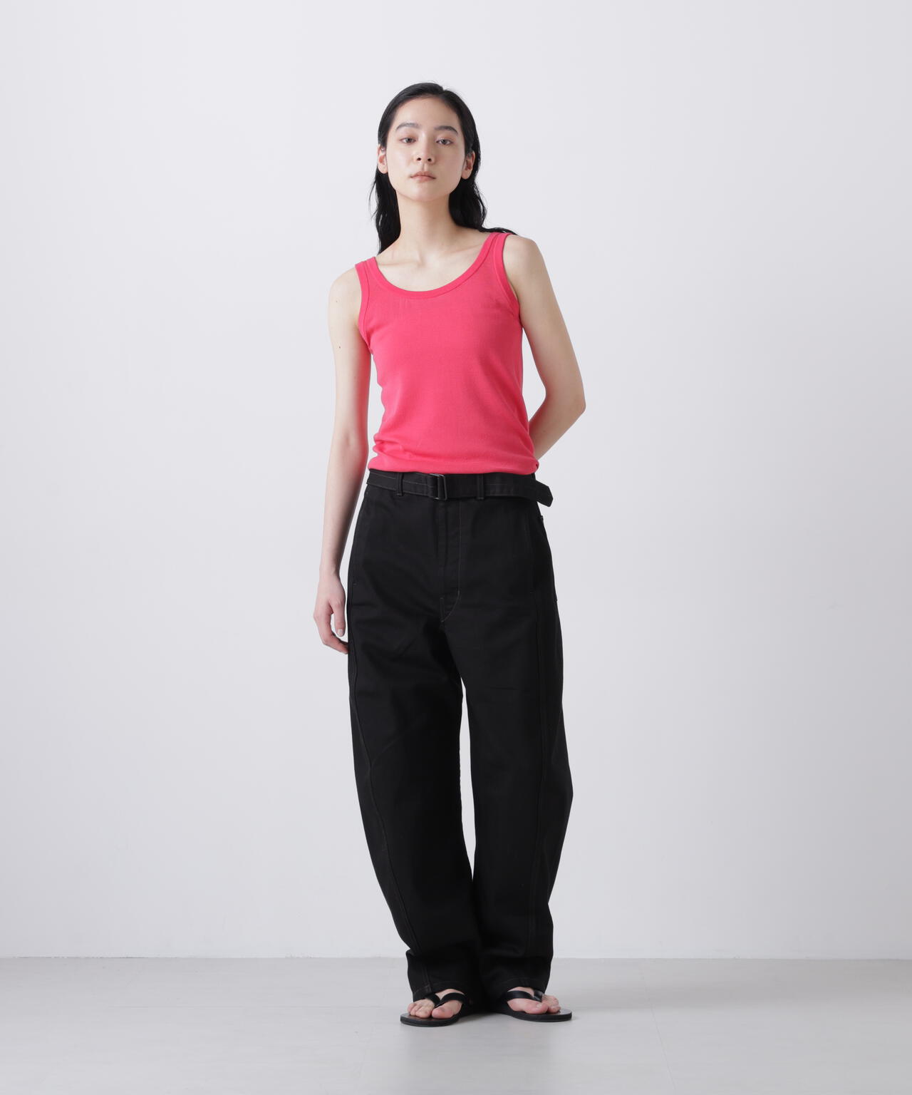 ATON / FRESCA CIRCULAR RIB TANK TOP