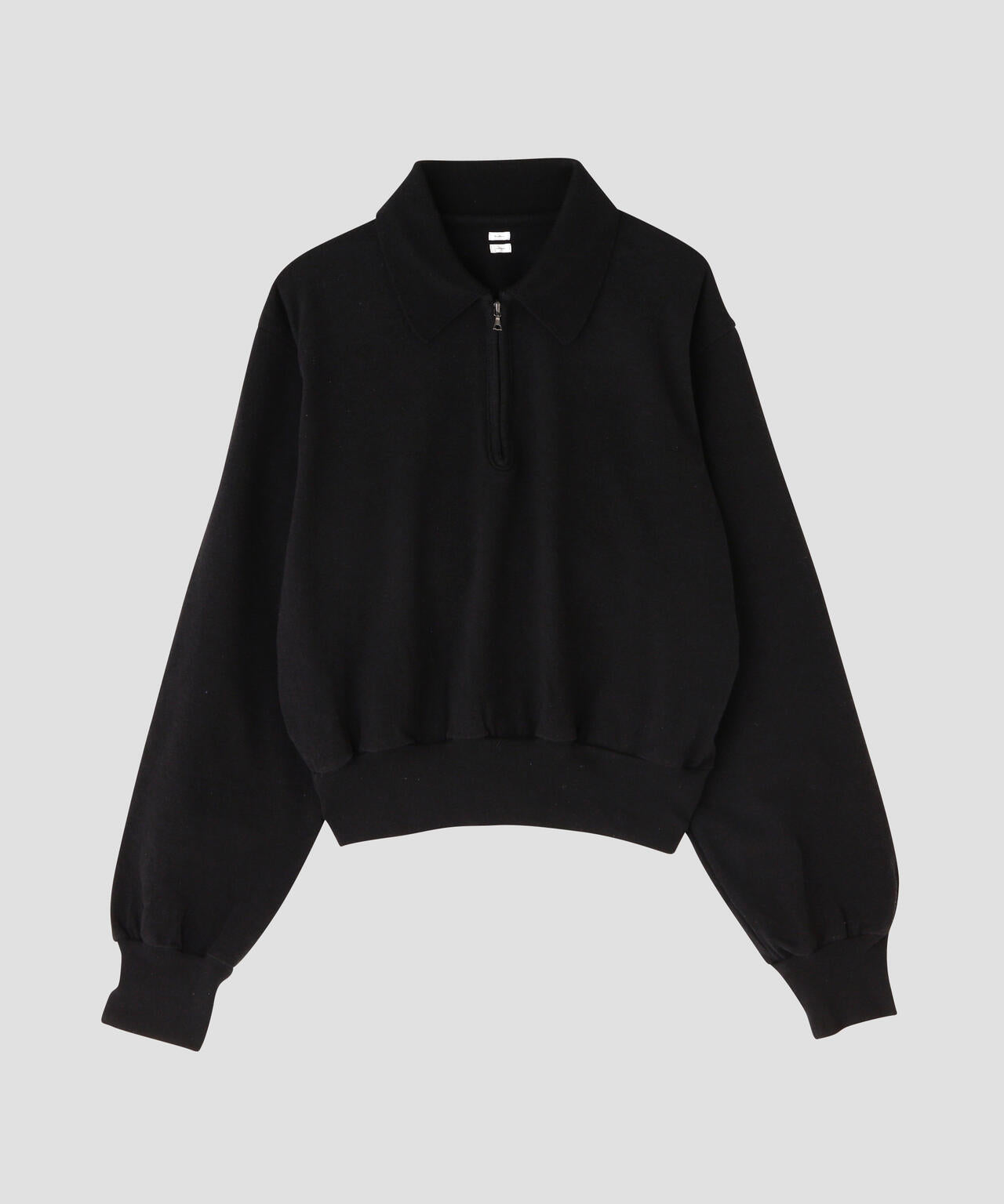 blurhms / COTTON SILK NEP HARF-ZIP PULLOVER