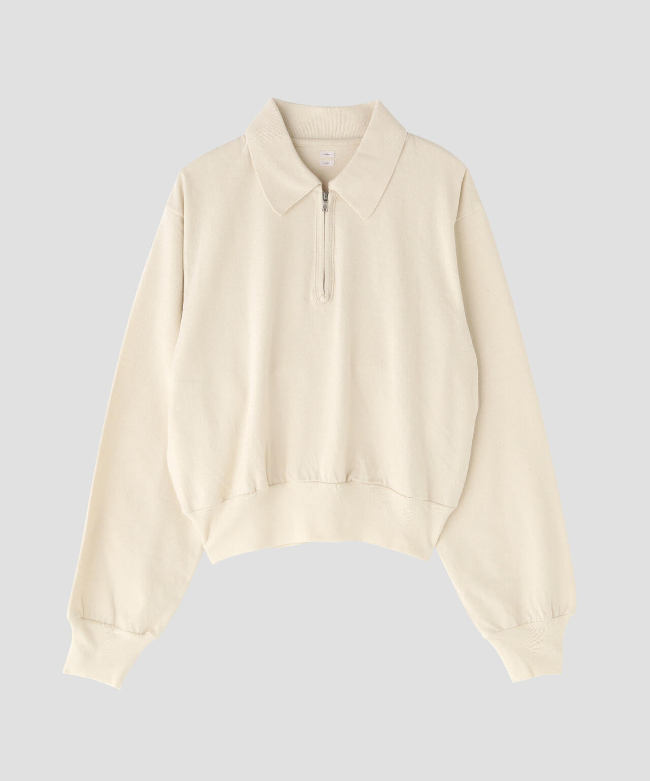 blurhms / COTTON SILK NEP HARF-ZIP PULLOVER
