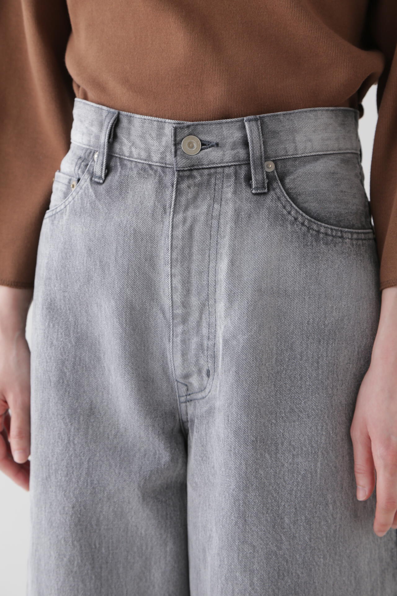 YLEVE / 13.5oz DENIM HIGH WAIST WIDE FADE